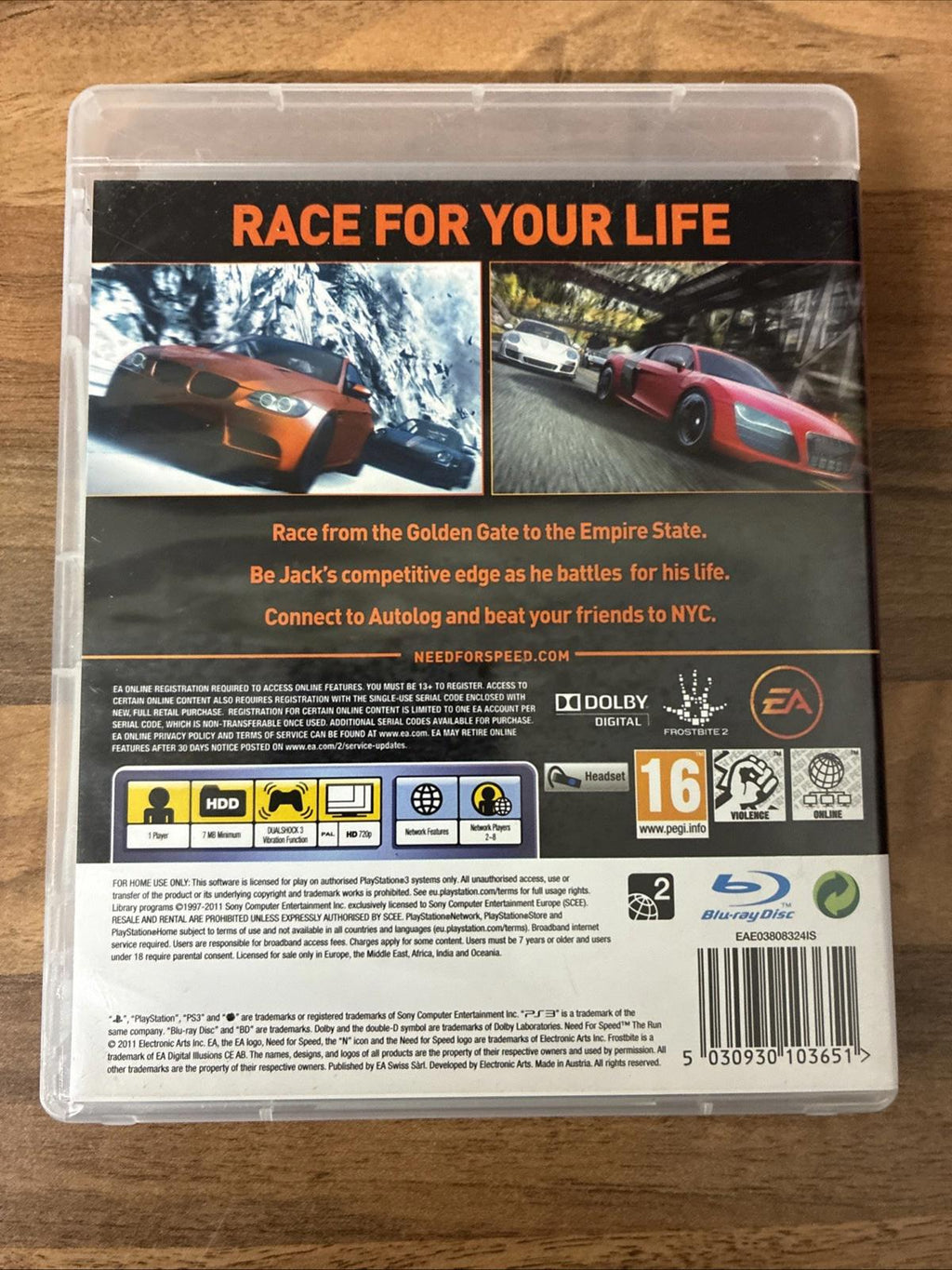 Need for Speed: The Run (Sony PlayStation 3, 2011) - European Version