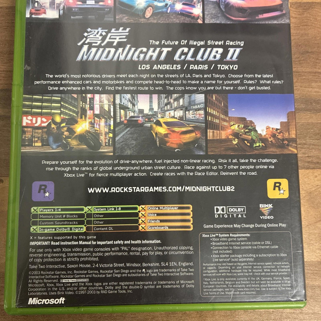 Midnight Club II (Microsoft Xbox, 2003)