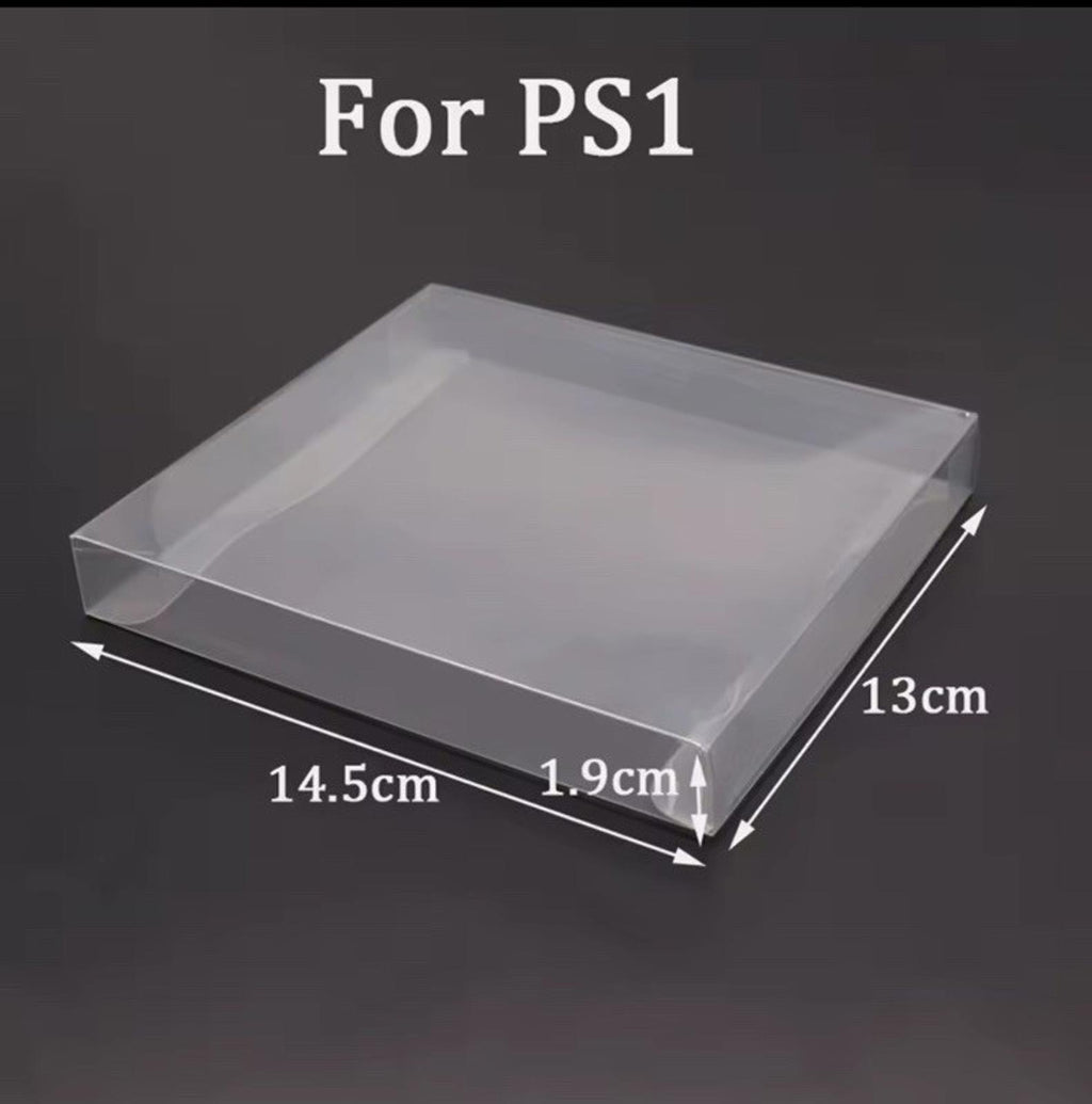 10x Clear Box Protector For Sony PlayStation 1 Games Protective Display Case