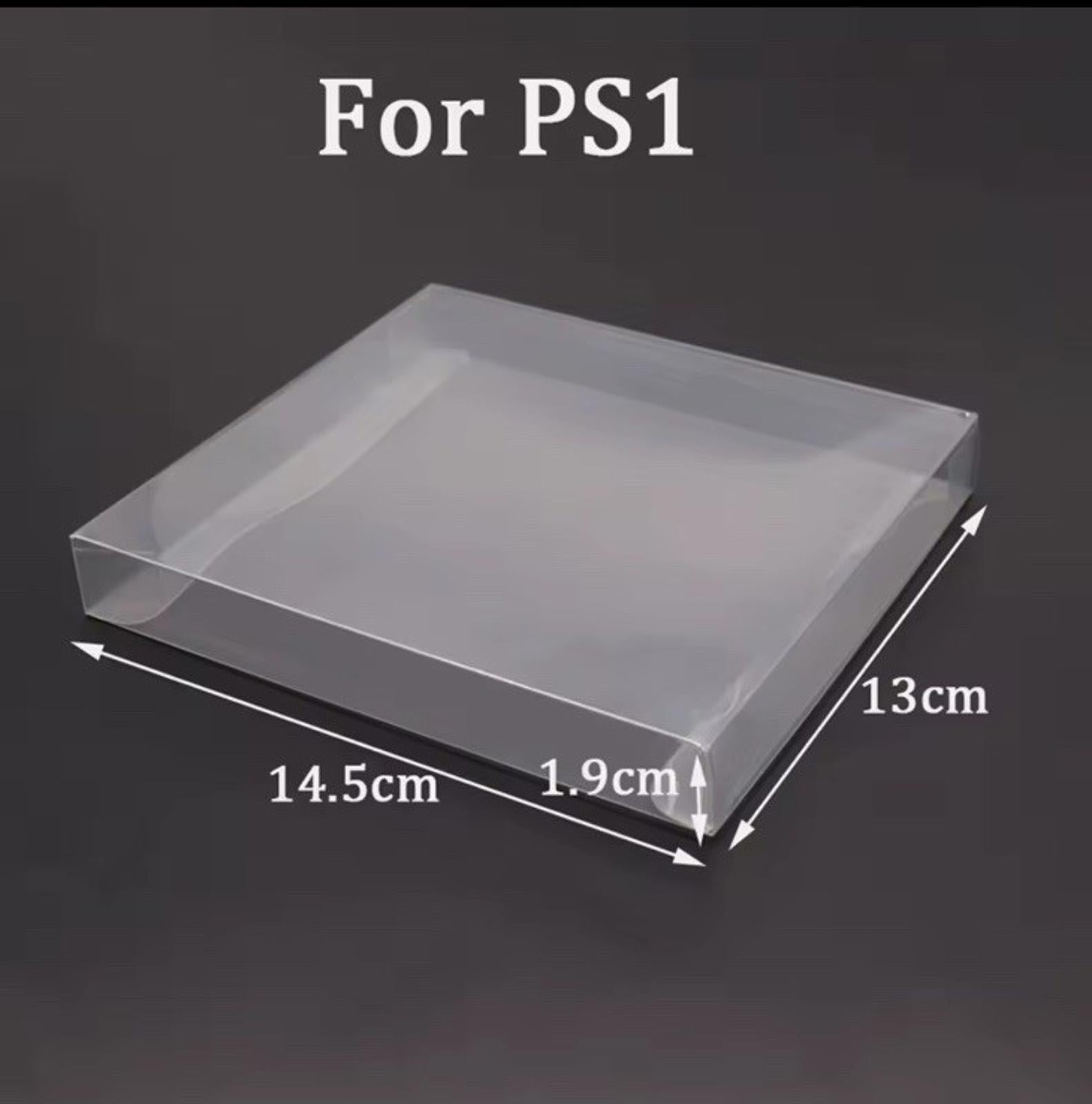 10x Clear Box Protector For Sony PlayStation 1 Games Protective Display Case
