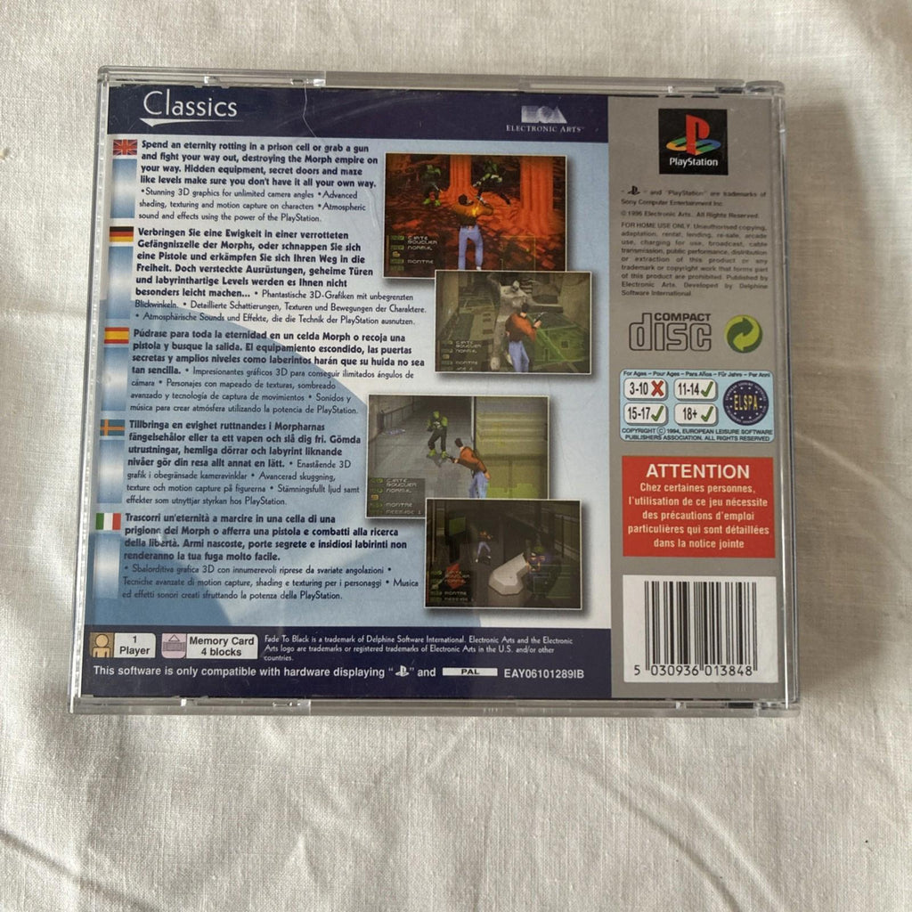 Fade To Black Playstation 1 PS1 Game