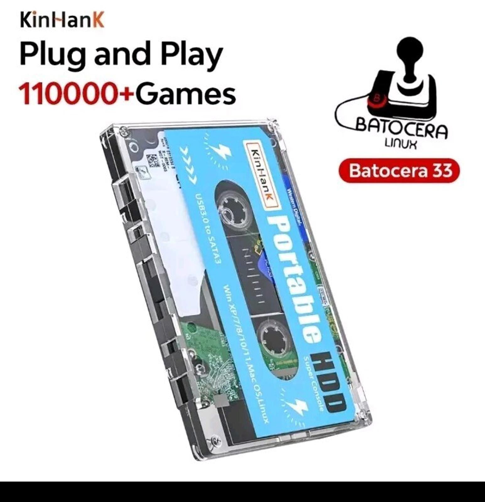 KINHANK Super Console 500G HDD 100000 Games 70 Emulators DC/MAME/PS2/SS/NAOMI