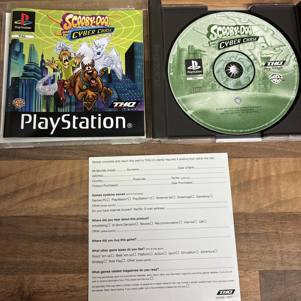 Scooby-Doo and the Cyber Chase PS1 (COMPLETE) black label Disc MINT!