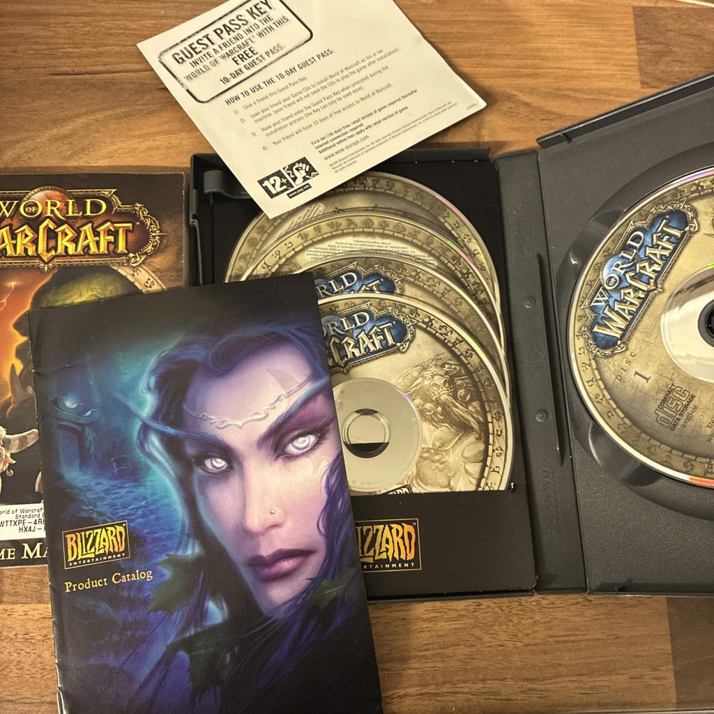 World of Warcraft PC Windows + MAC 2004 5 Disc Game With Manual