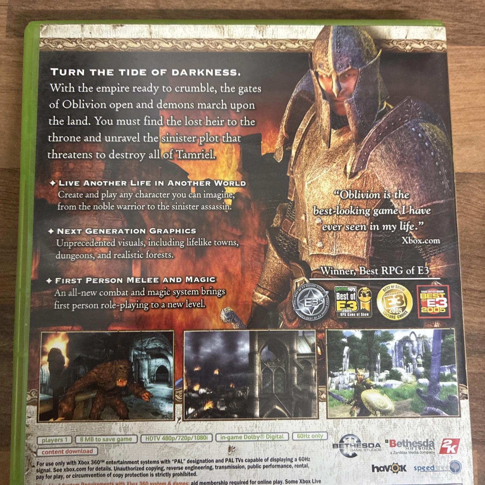 The Elder Scrolls IV: Oblivion (Xbox 360) Adventure: Role Playing Amazing Value