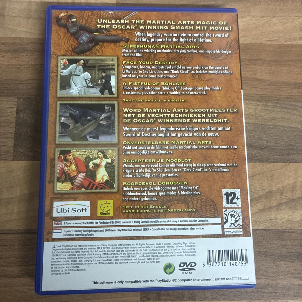 Crouching Tiger, Hidden Dragon PlayStation 2 PS2 Complete With Manual VGC