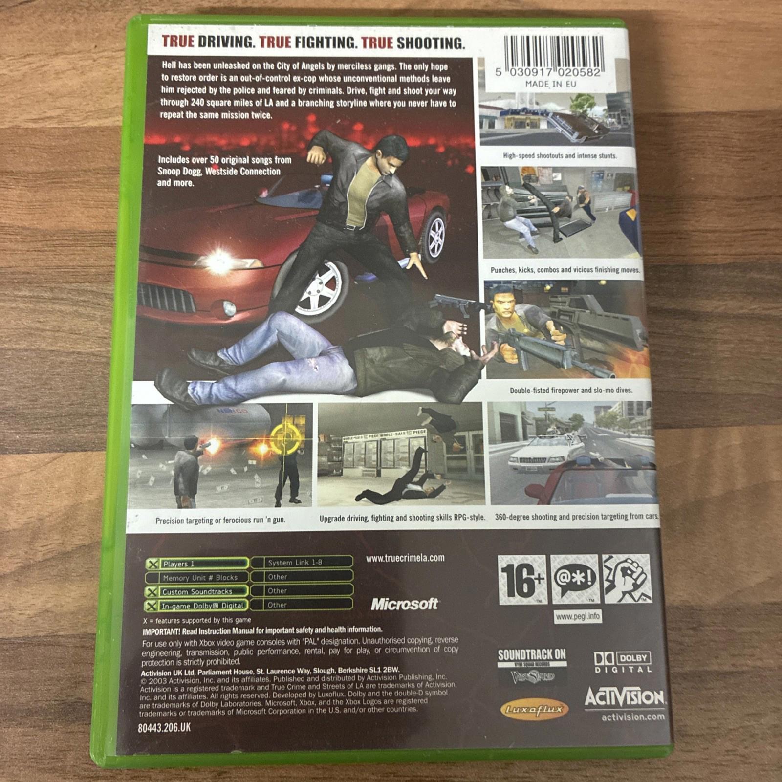 True Crime: Streets of LA - Xbox Original - Complete With Manual - VGC.