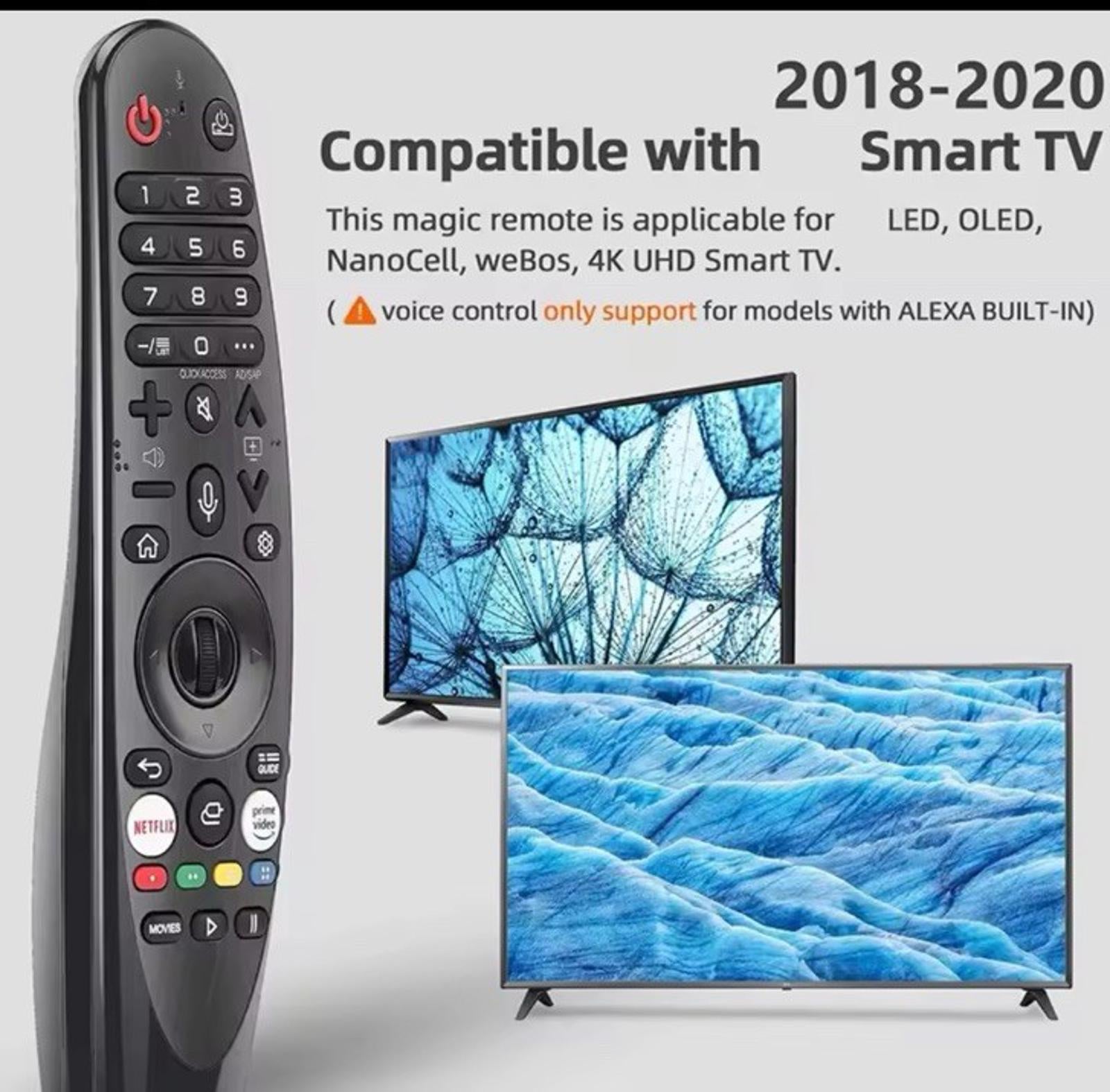 LG AKB76036201 Remote Control - Black Replacement Remote