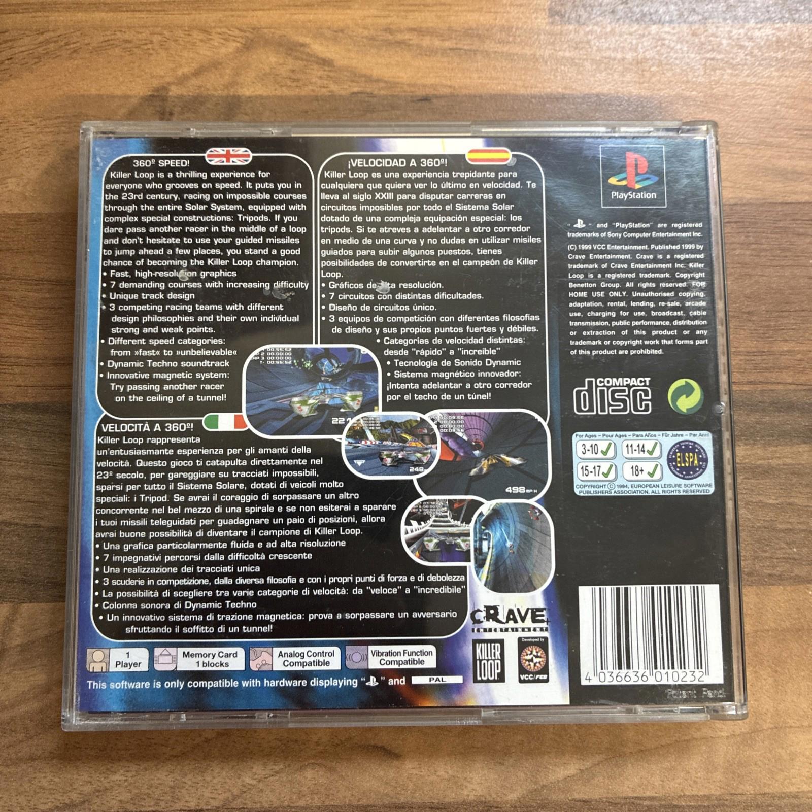 Killer Loop - PS1 Game Vgc