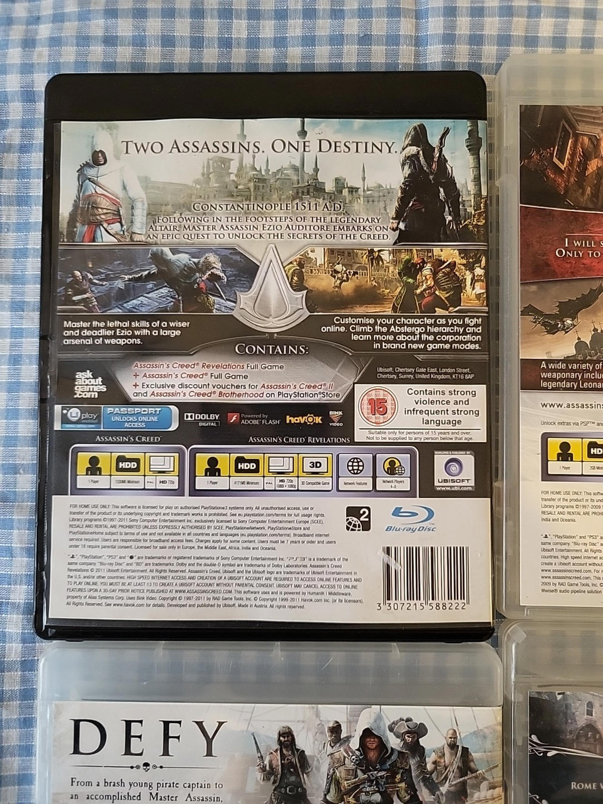 PS3 Assassins Creed Bundle Of 4 Games 2,Brotherhood, Black Flag Revelations