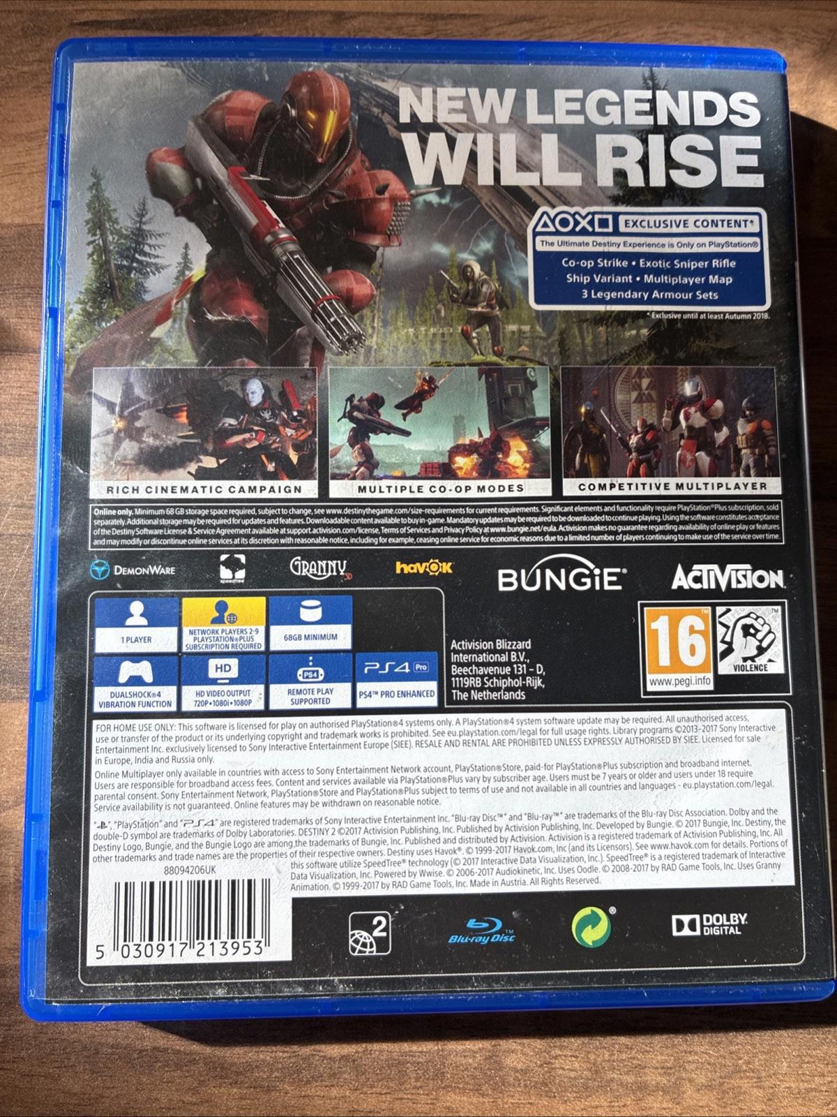 Destiny 2 (PS4, 2017) PlayStation 4 In Very Good Condition