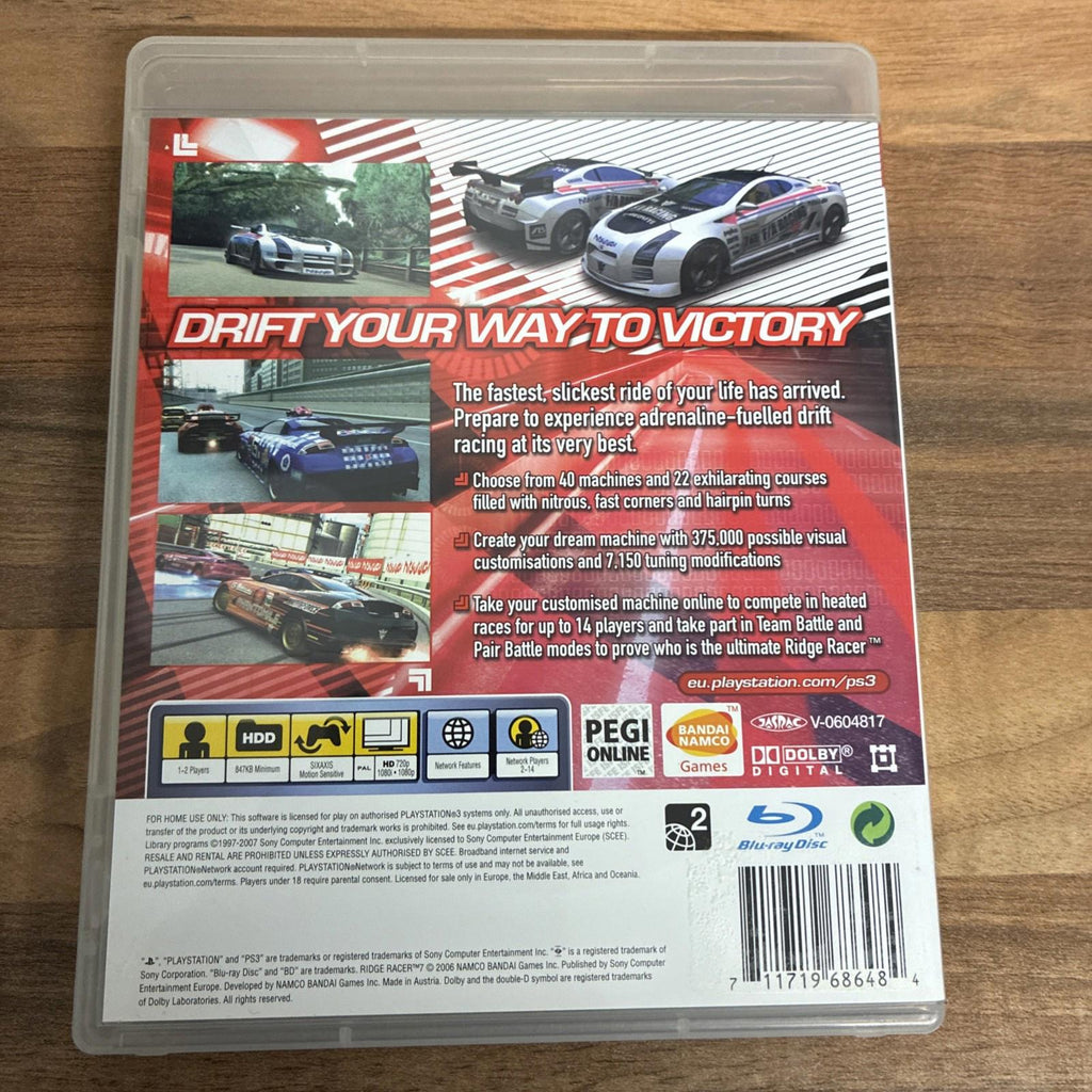 RIDGE RACER 7 PlayStation 3 game PS3 with manual