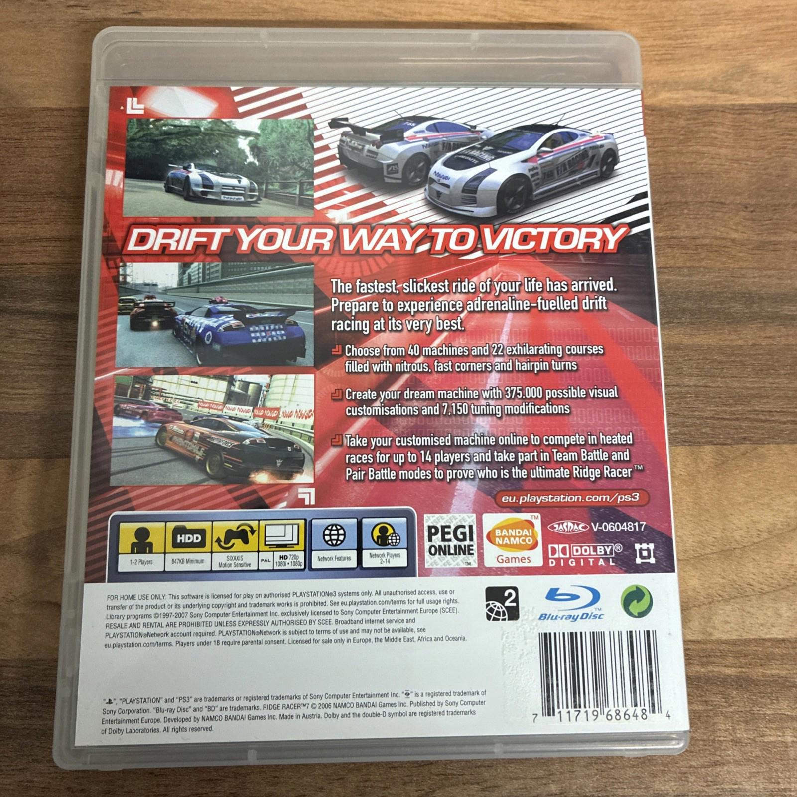 RIDGE RACER 7 PlayStation 3 game PS3 with manual