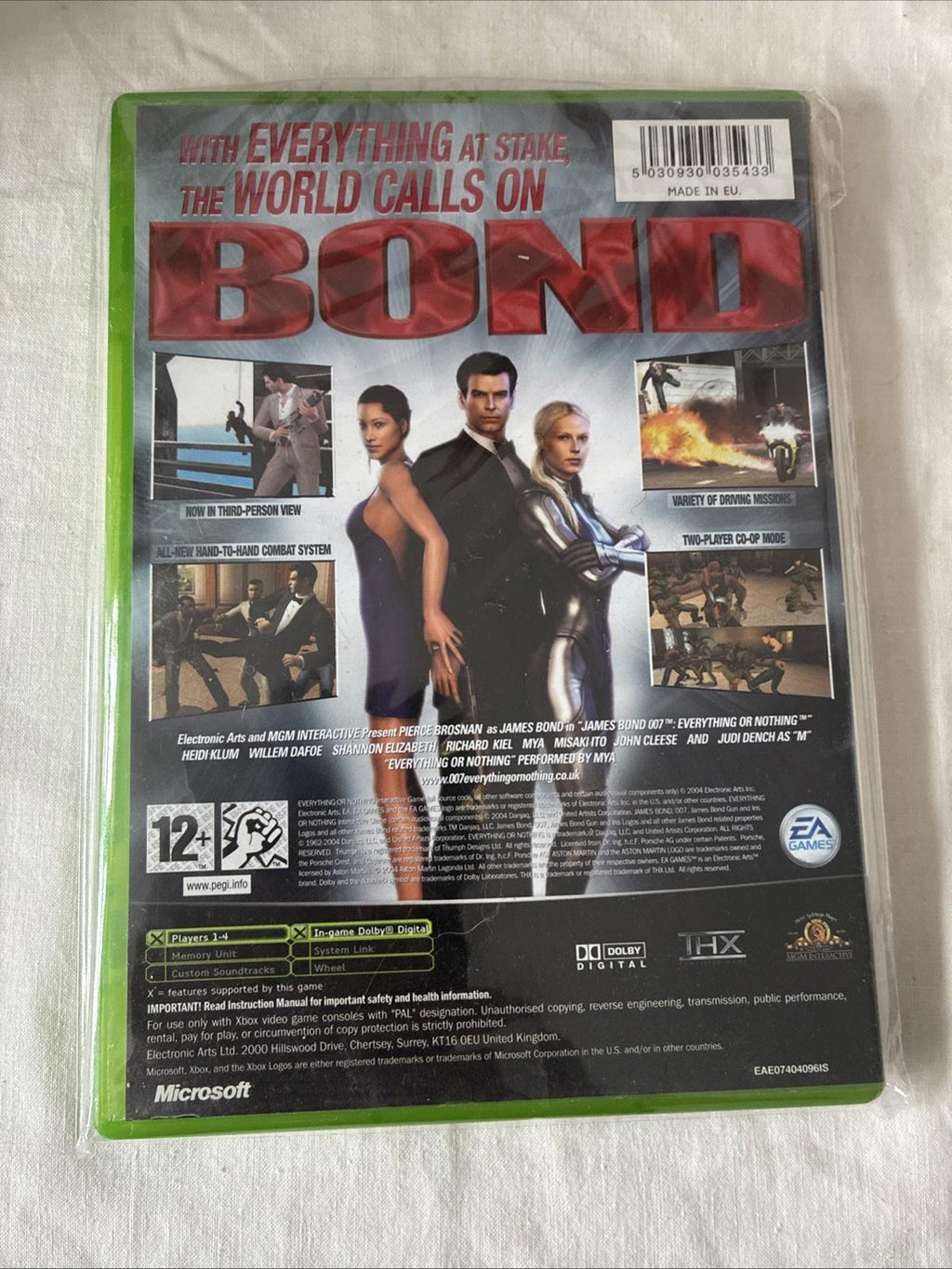 James Bond: Everything or Nothing (Microsoft XBOX, 2004) In Very Good Condition