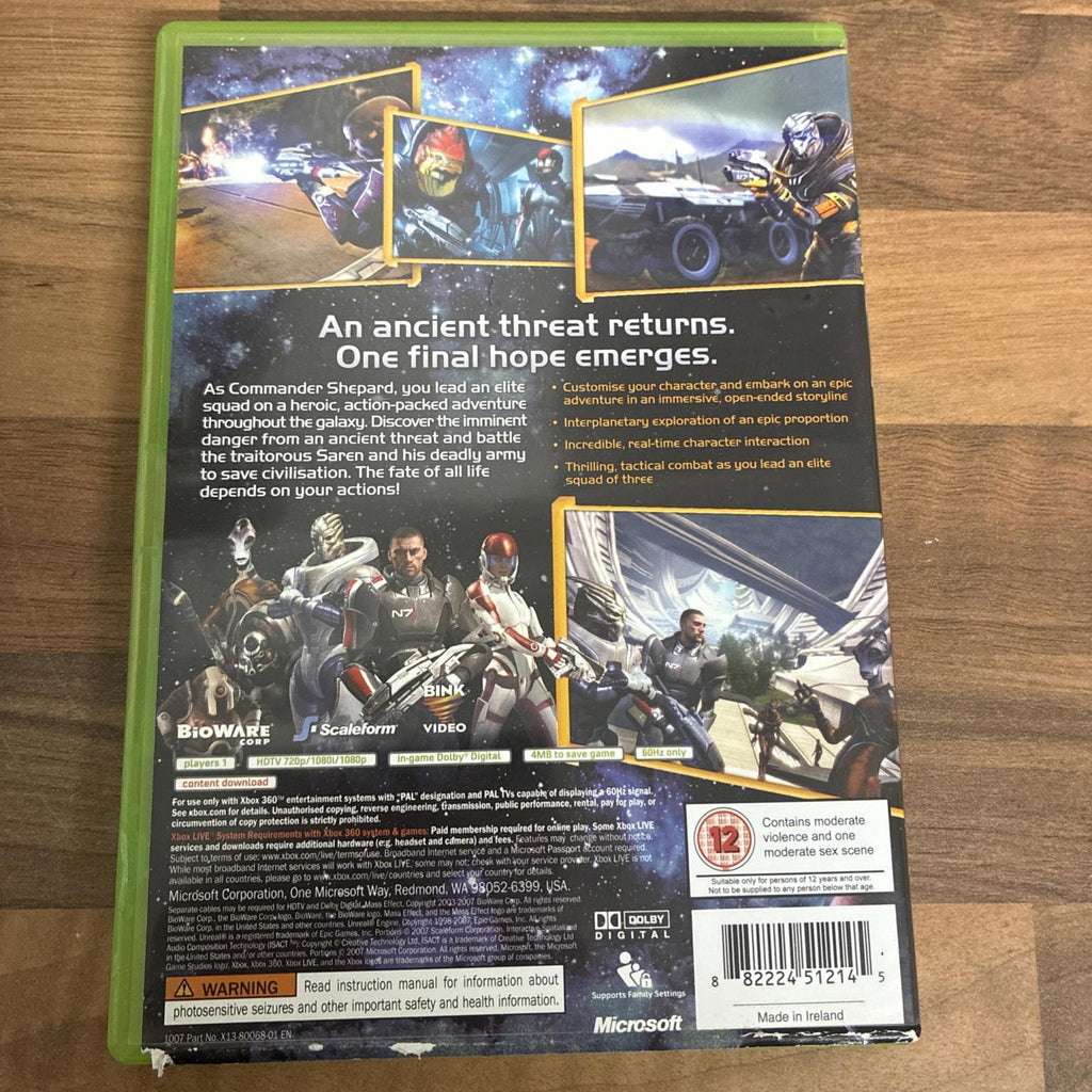 Mass Effect (Microsoft Xbox 360, 2007)