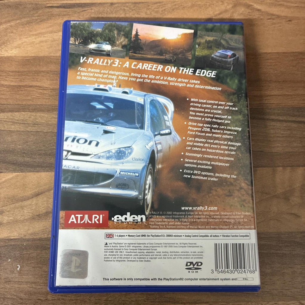 V-Rally 3 - Sony PS2 Playstation 2 Game PAL CIB Black Label mint condition