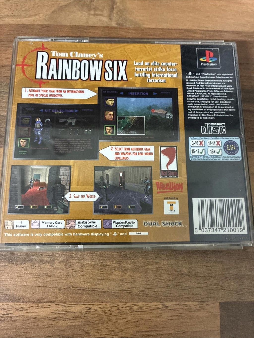 Tom Clancys Rainbow Six (Playstation PS1 Game)
