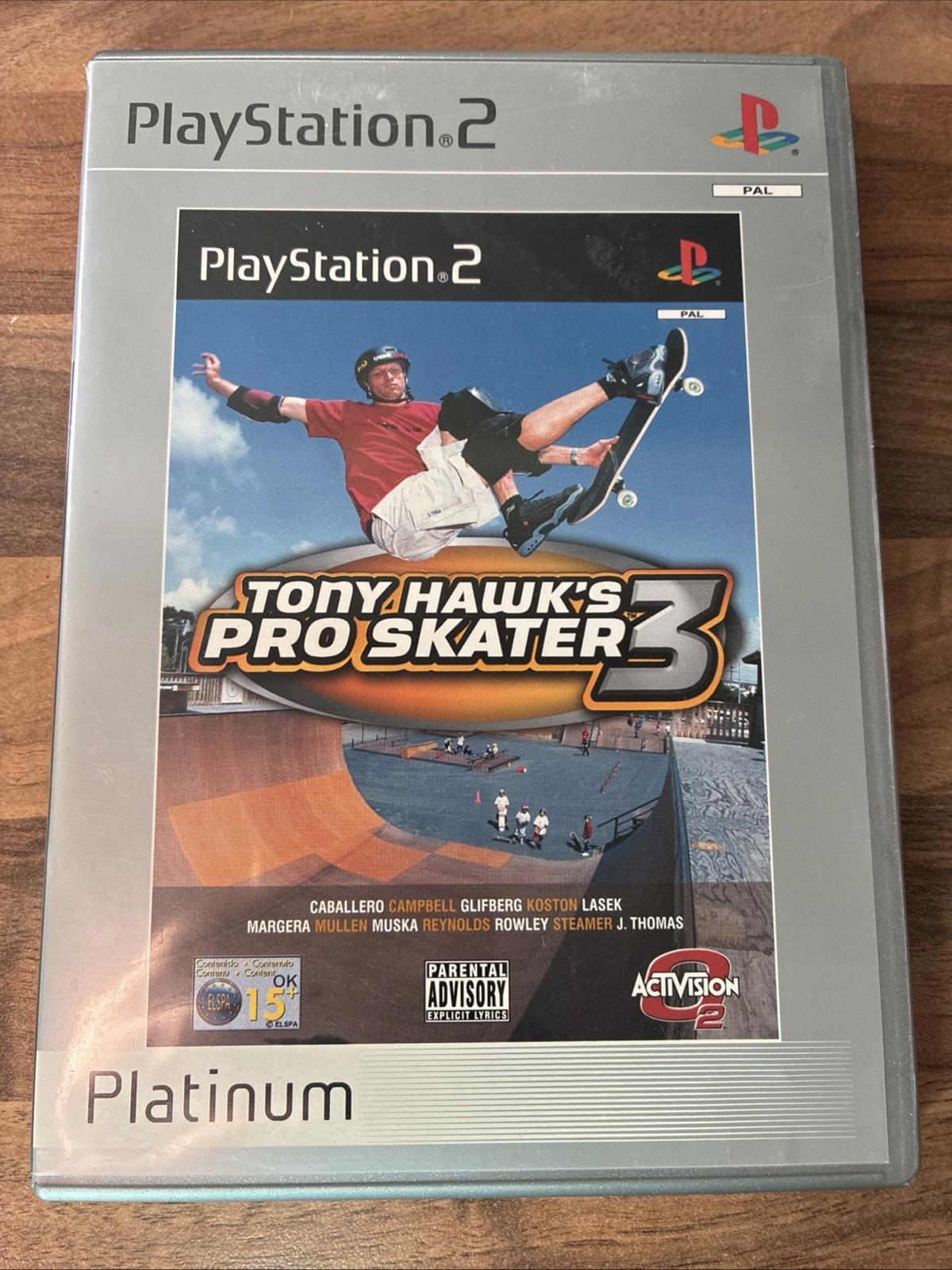 Tony Hawk's Pro Skater 3 (PS2, 2001) PlayStation 2 Game With Manual Platinum