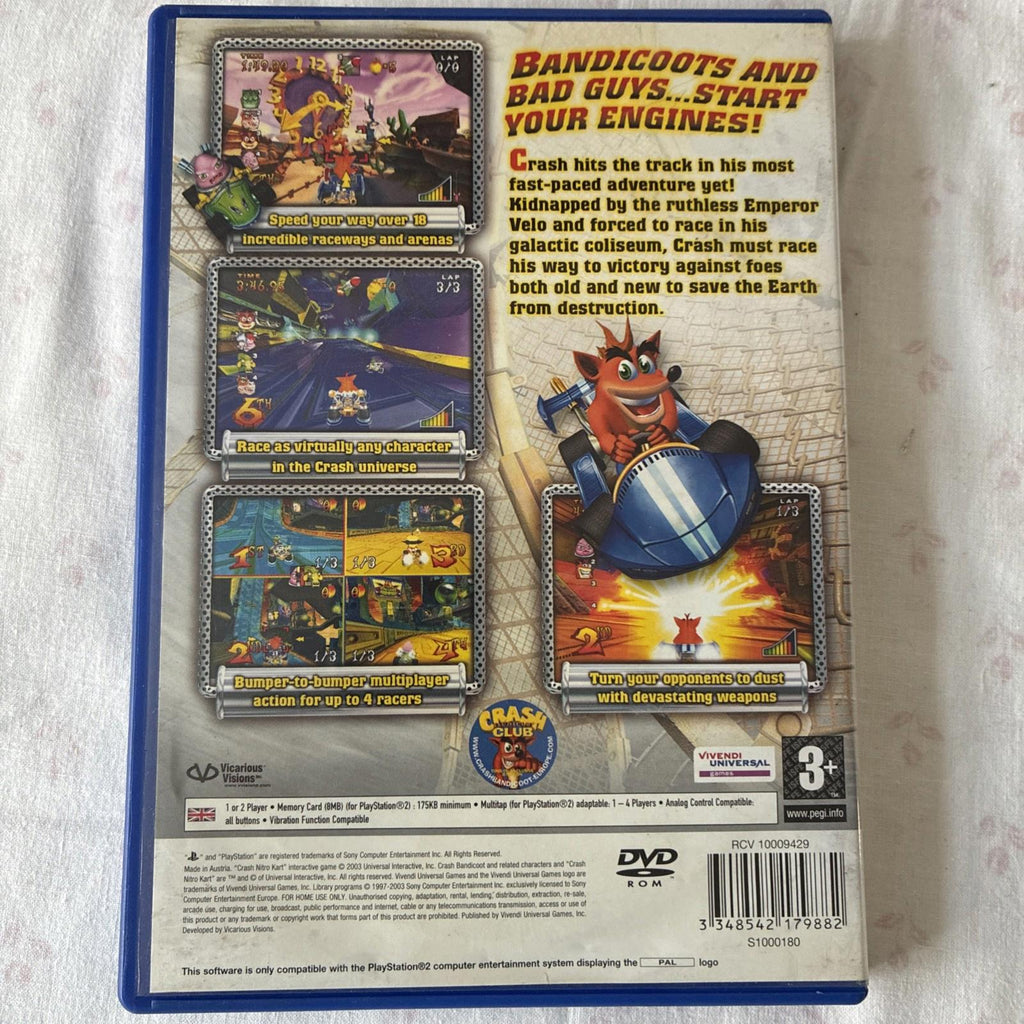 Crash Nitro Kart (PlayStation 2 2003) In Very Good Condition