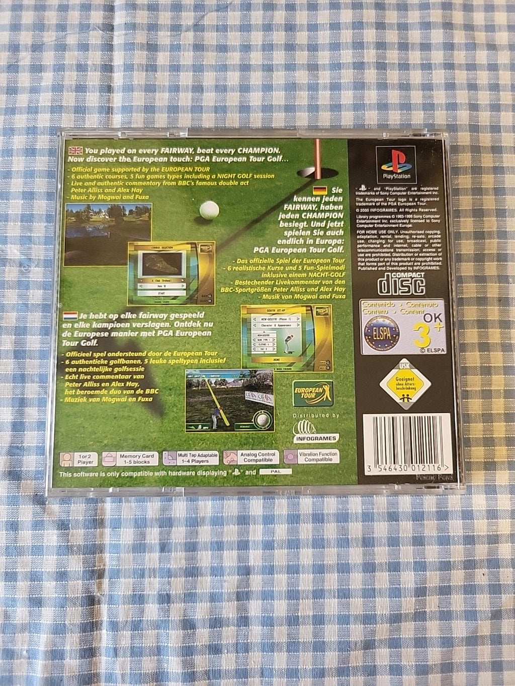 PGA European Tour Golf (PlayStation 2000) Video Game Mint Condition With Manual