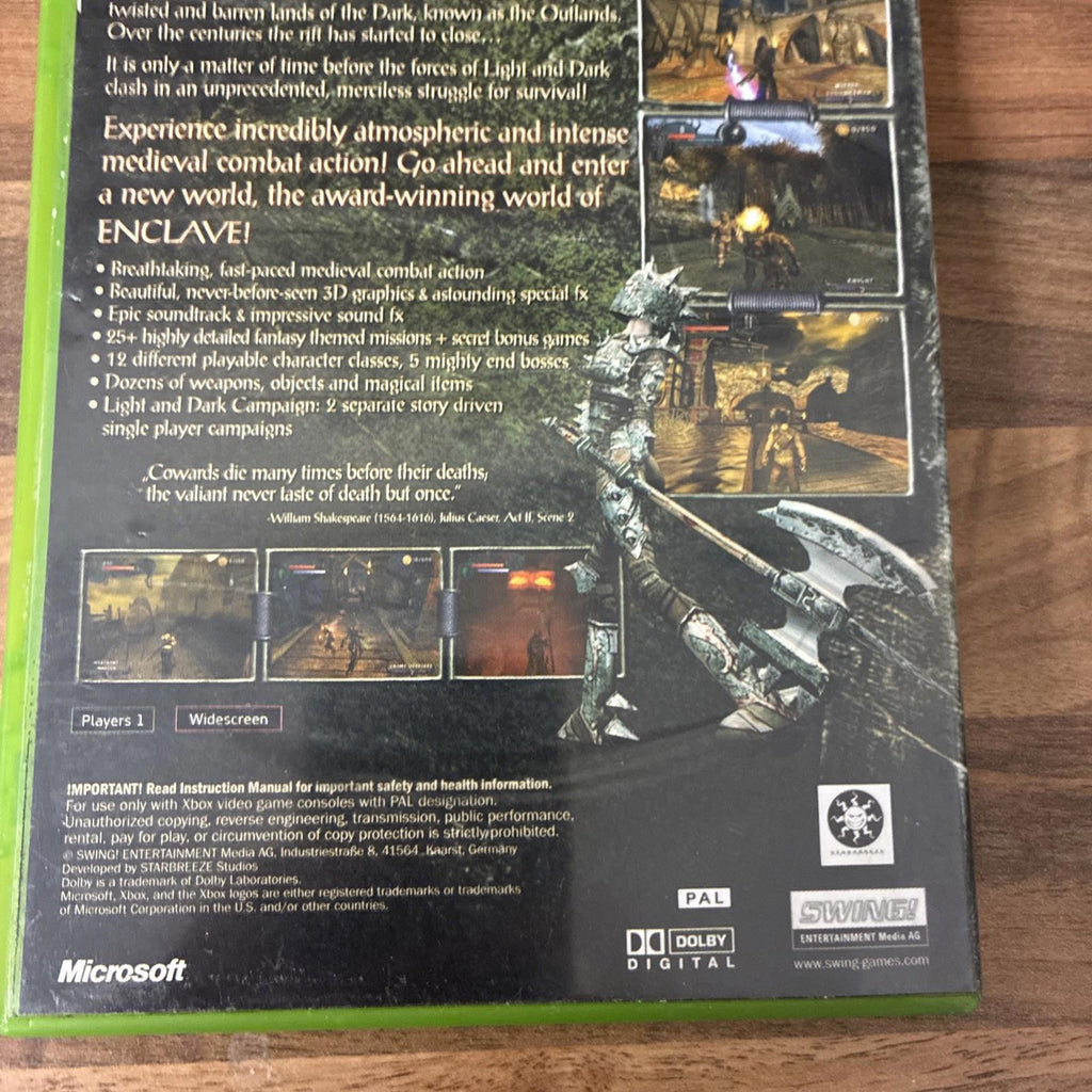 Enclave (Microsoft Original Xbox, 2002) PAL Complete