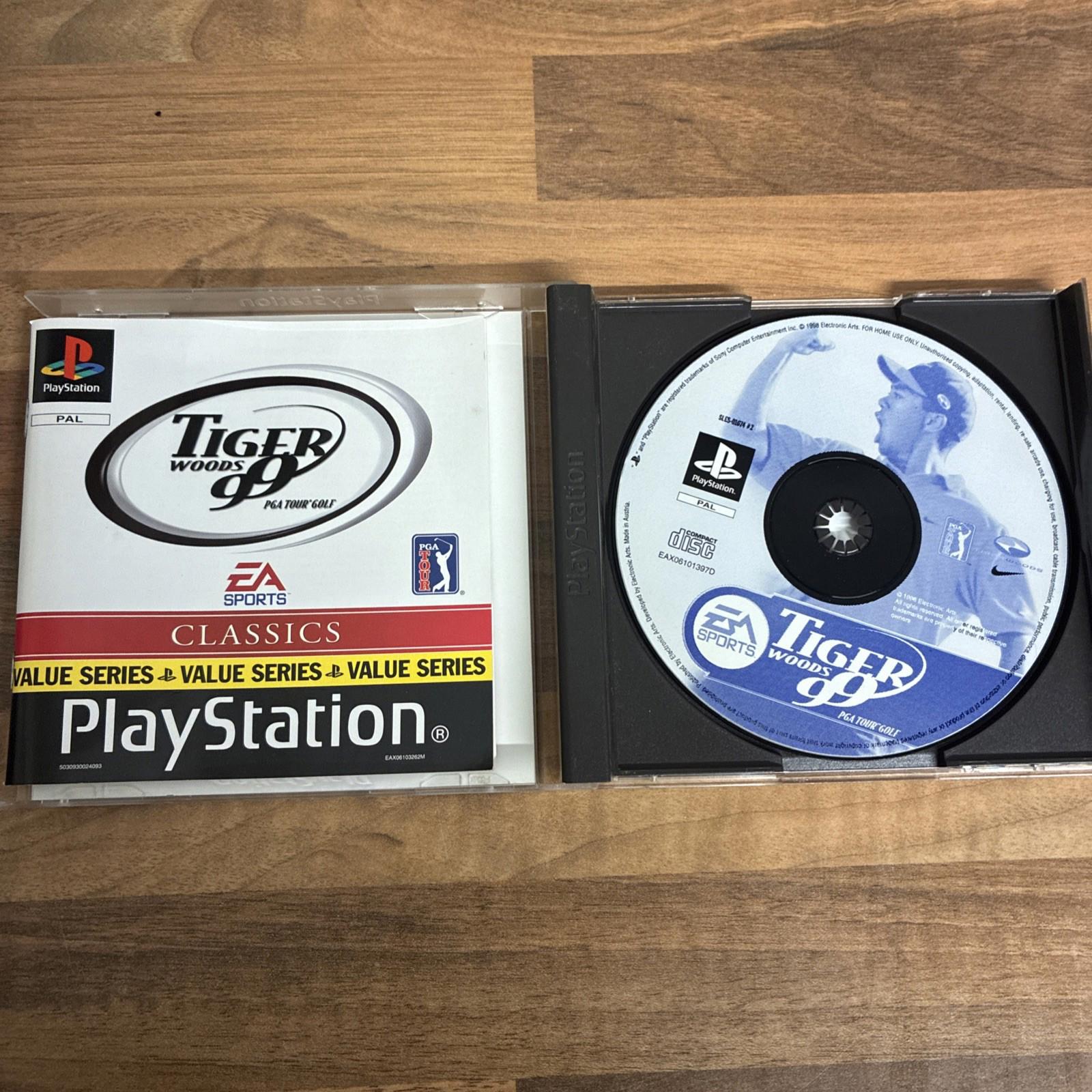 38888 Tiger Woods PGA Tour Golf 99 - Sony PS1 Playstation 1 (1998) VGC
