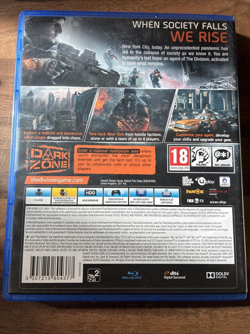 Ubisoft Tom Clancy's The Division for Sony PlayStation 4 2016