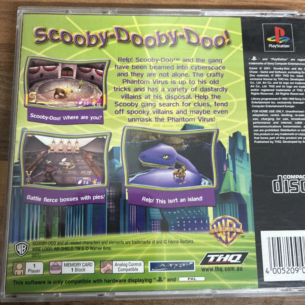 Scooby-Doo and the Cyber Chase PS1 (COMPLETE) black label Disc MINT!