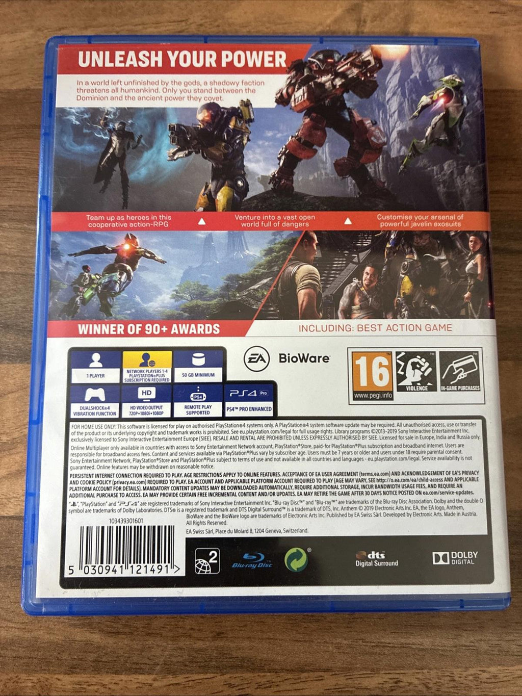 Anthem -- Standard Edition (Sony PlayStation 4, 2019)