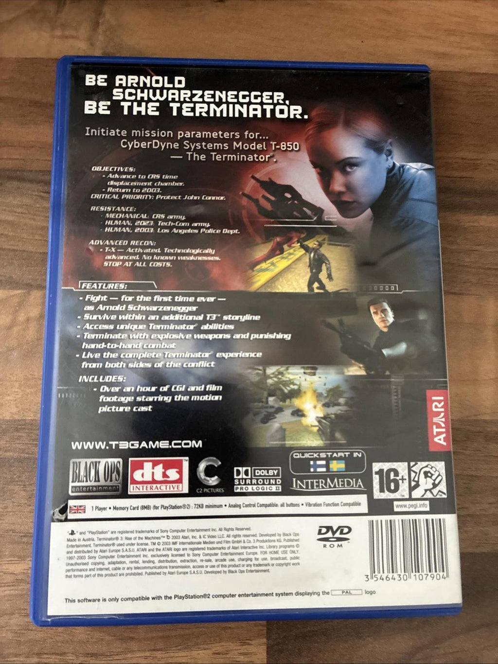 Terminator 3: Rise of the Machines (Sony PlayStation 2, 2003) With Manual VGC