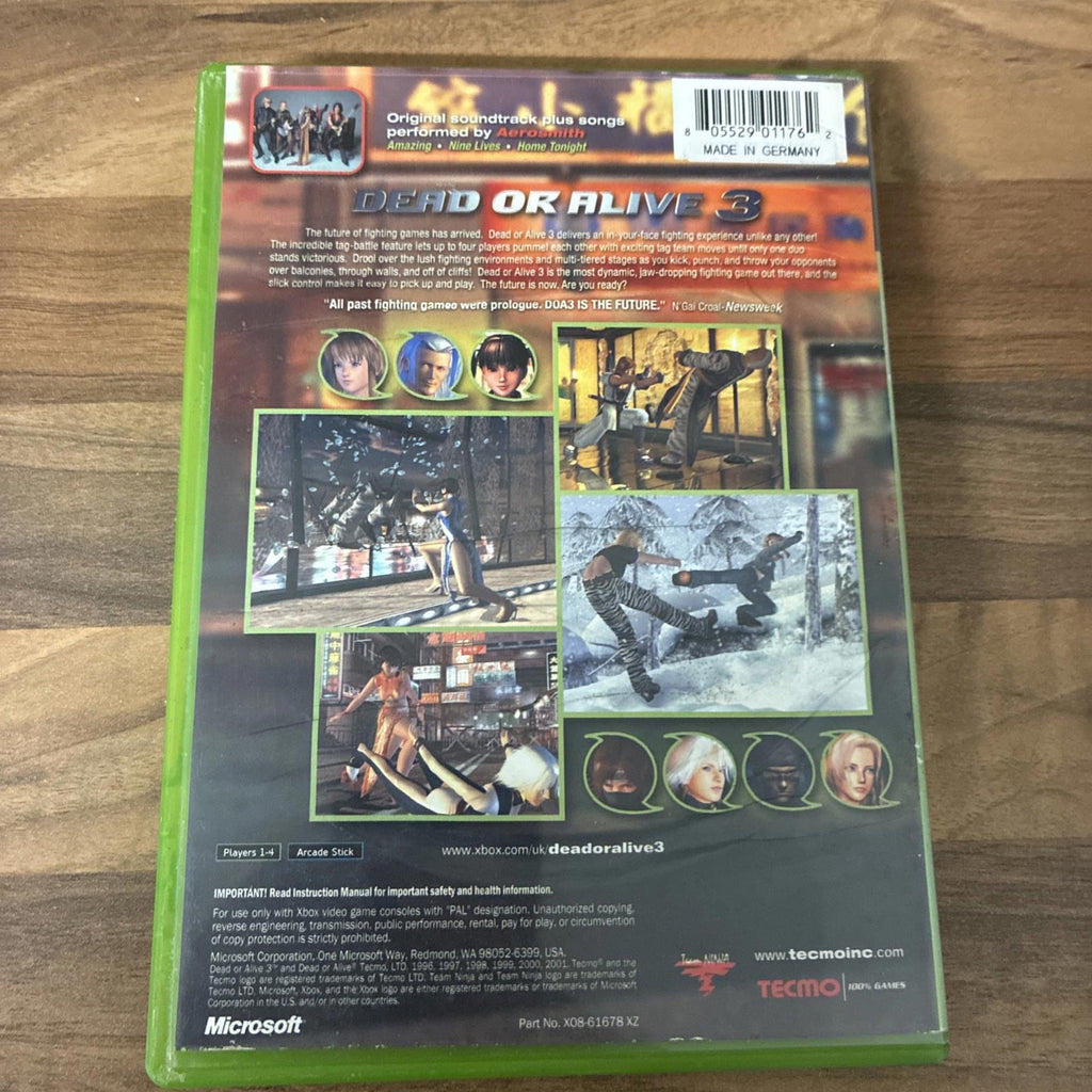 Dead Or Alive 3 - Original Xbox Video Game - With Manual