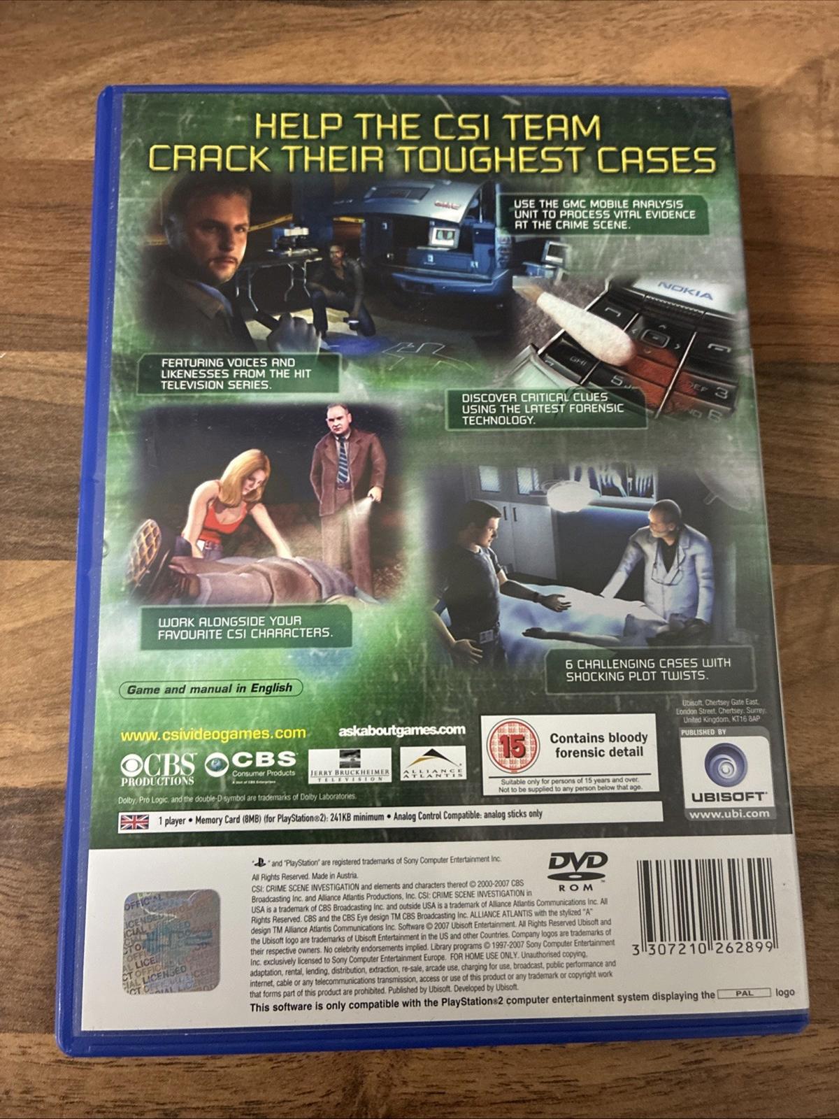 CSI: 3 Dimensions Of Murder (PS2) With Manual And In Mint Condition