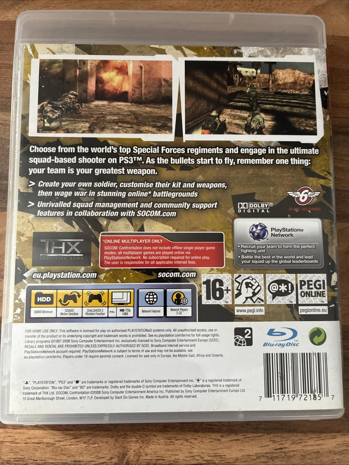 SOCOM: Confrontation (Sony PlayStation 3, 2009) With Manual