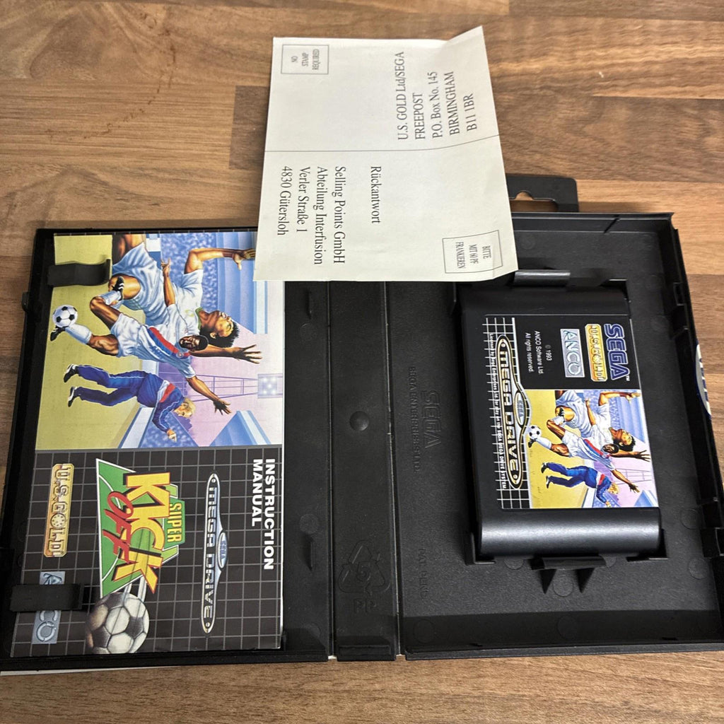 Super Kick Off Sega Mega Drive 1991 Boxed Retro Football Game Manual Untested