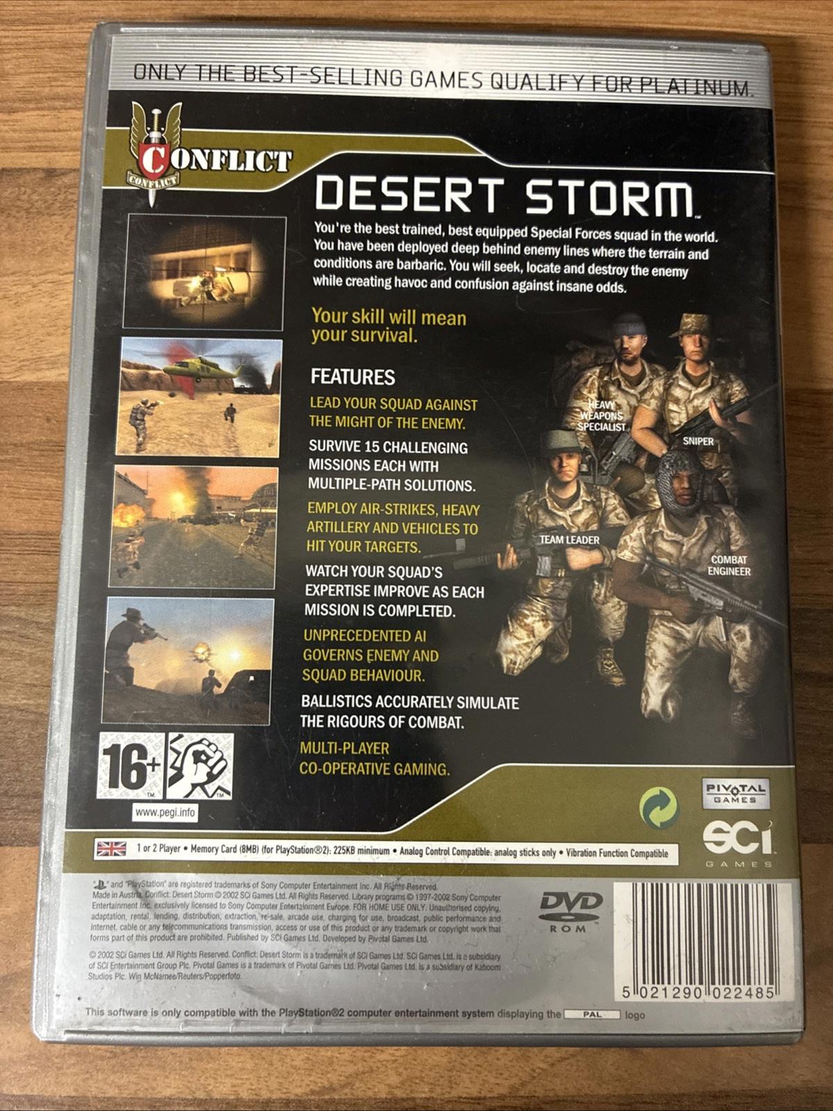 Conflict: Desert Storm PlayStation 2 Platinum Complete & Tested