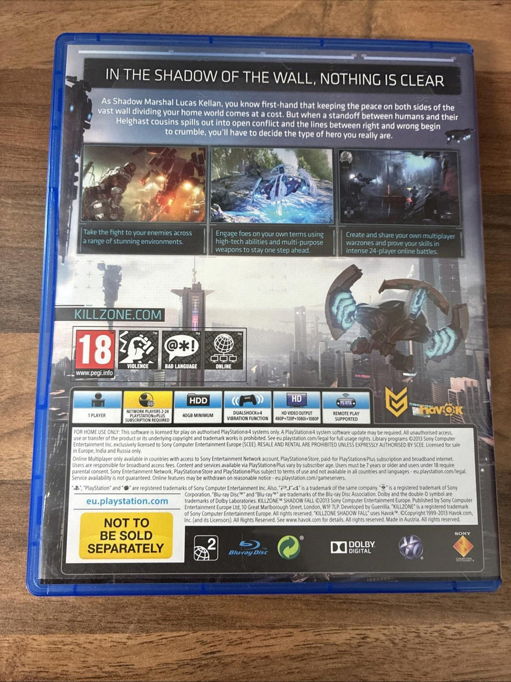 killzone Shadow Fall Sony PlayStation 4 PS4 Game Complete In Very Good Condition