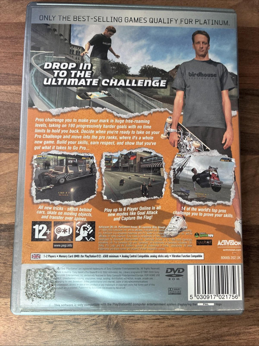 TONY HAWK'S PRO SKATER 04 PlayStation 2 Platinum game PS2 includes Manual