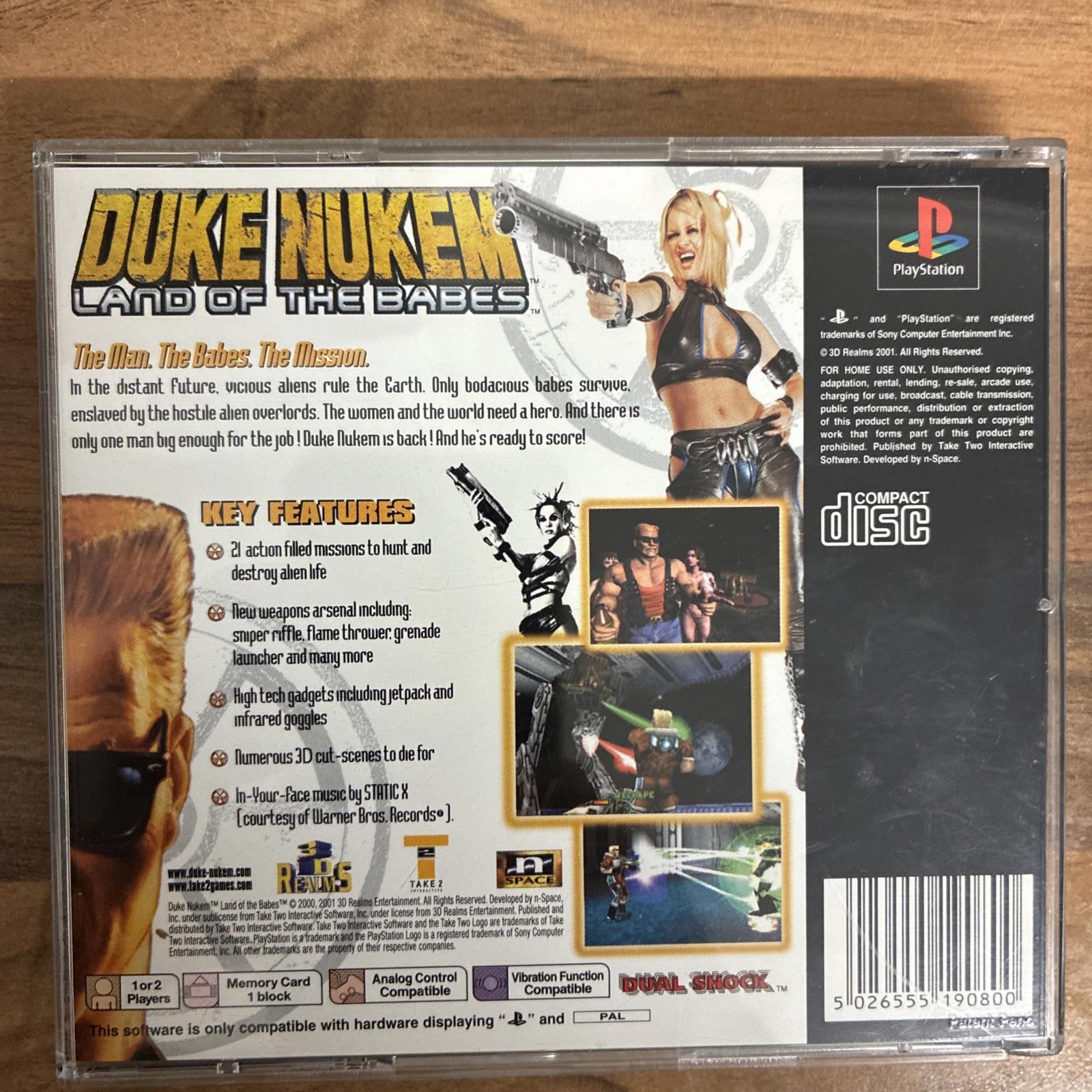 Duke Nukem Land of the Babes PS1 (COMPLETE) Sony PlayStation PAL PAL Near Mint!