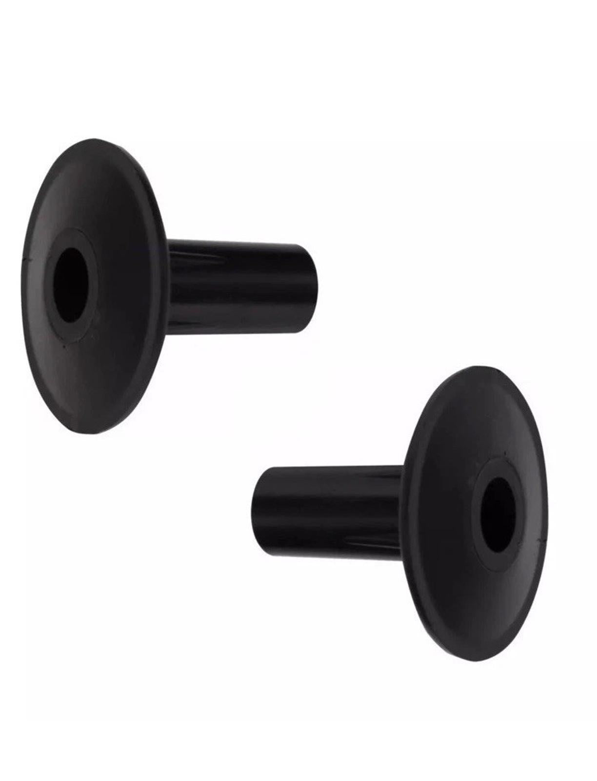 2 x Single Black Cable Feed Through Wall Hole Tidy Grommets / Cable bushes