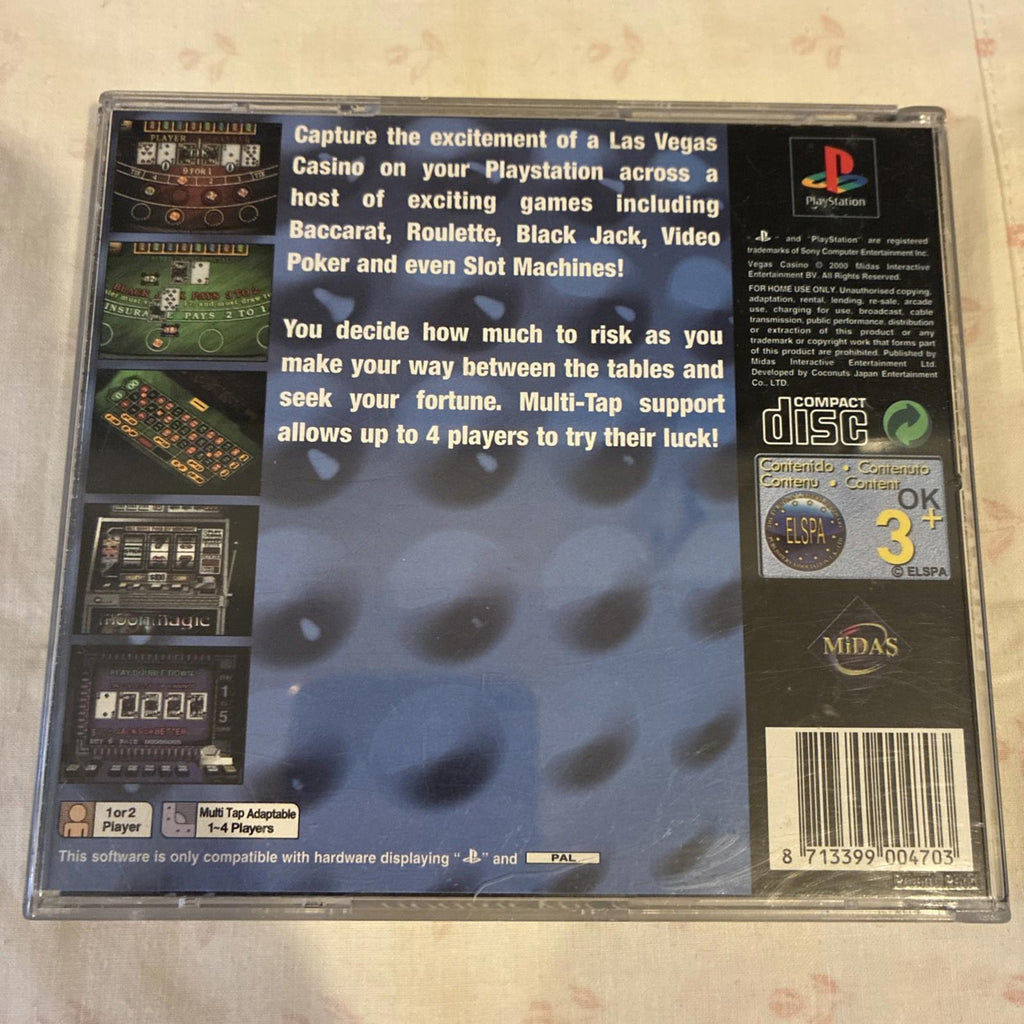 Las Vegas Casino (Sony PlayStation 1, 2000) - Good Condition