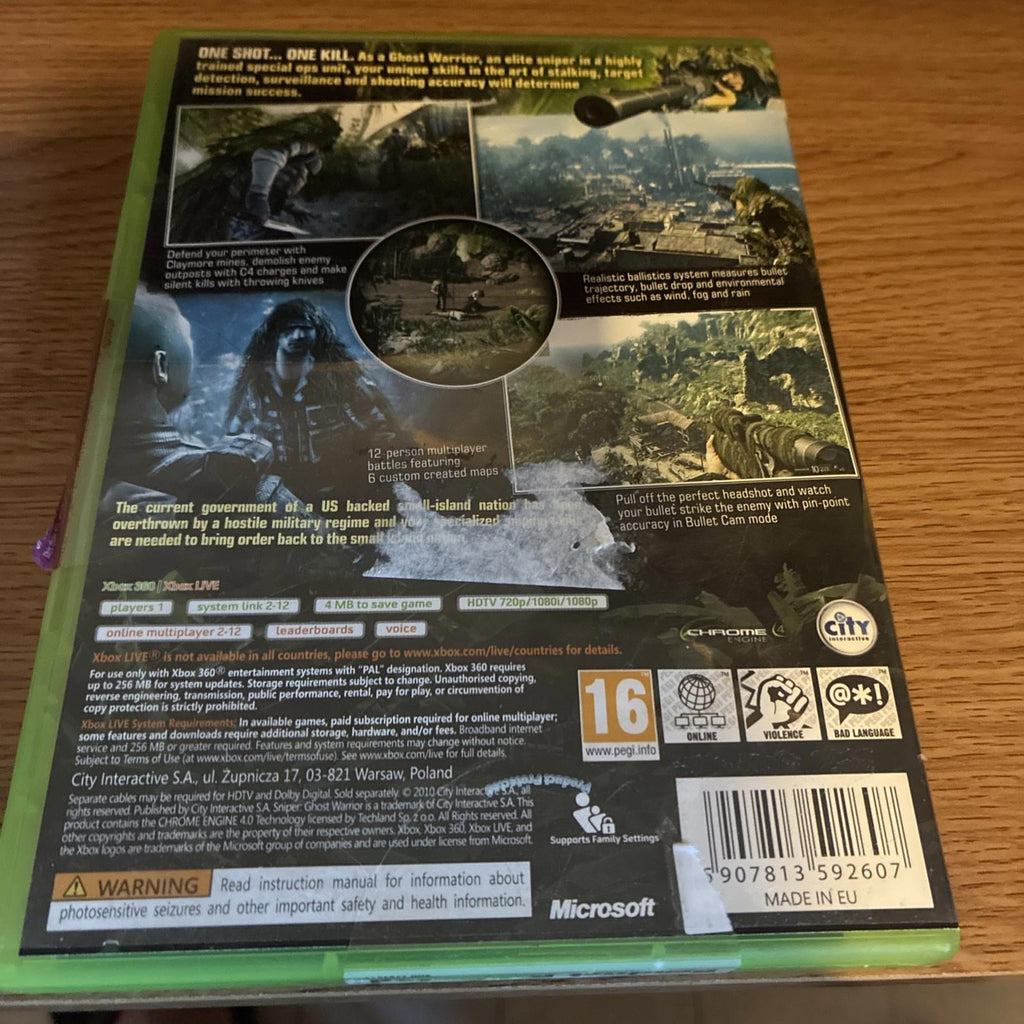 Sniper: Ghost Warrior (Microsoft Xbox 360, 2010) - US Version