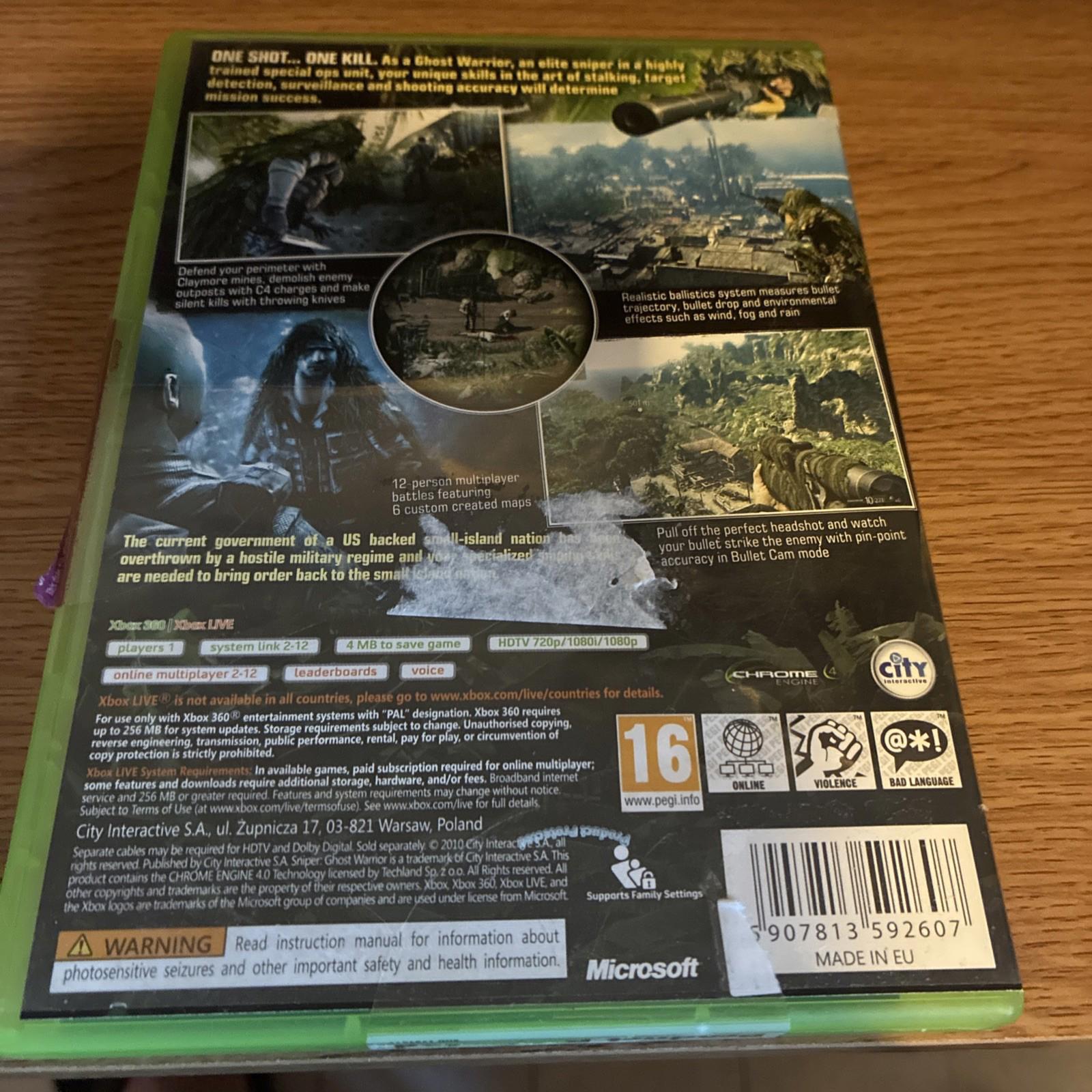 Sniper: Ghost Warrior (Microsoft Xbox 360, 2010) - US Version