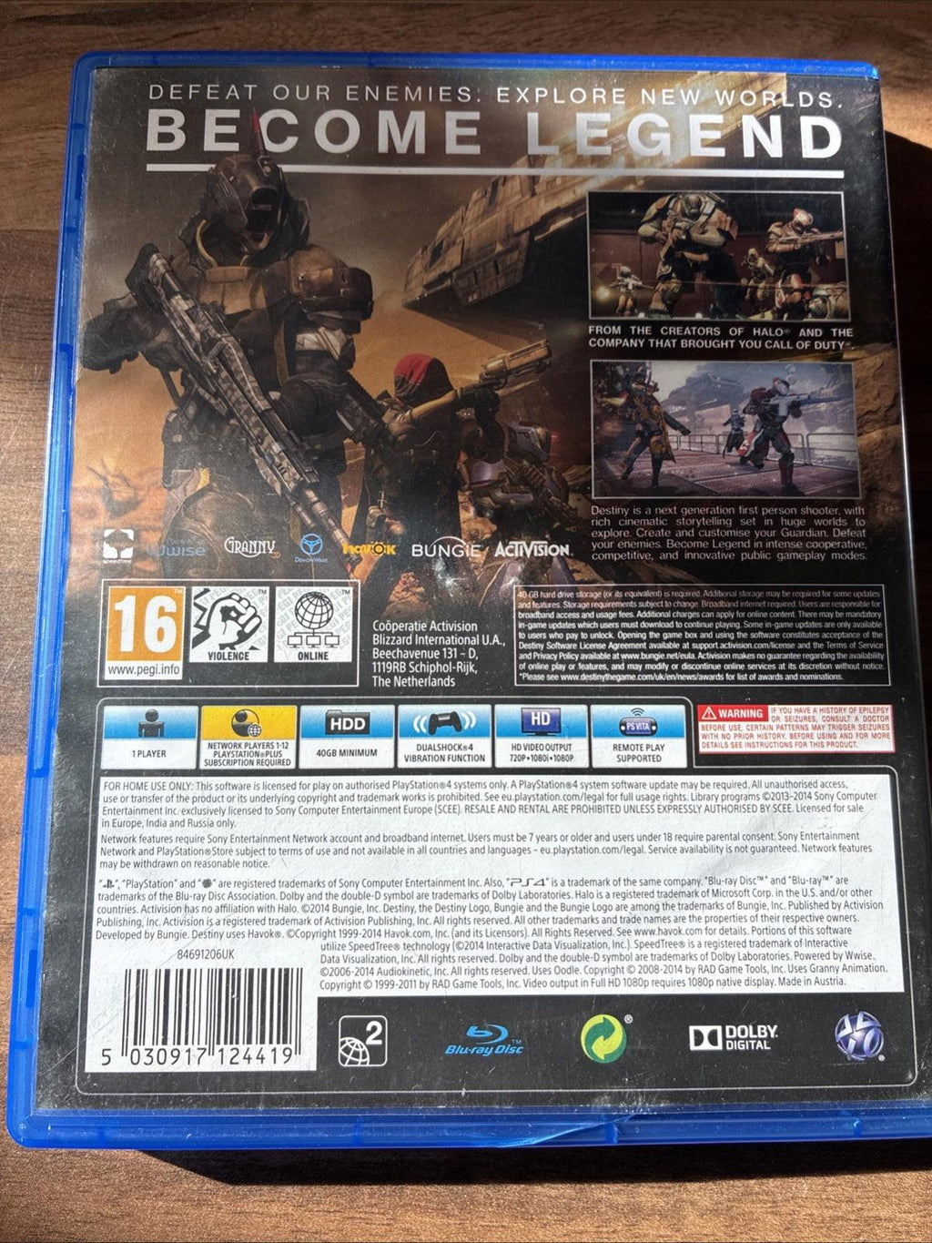 Destiny (Sony PlayStation 4, 2014) In Very Good Condition