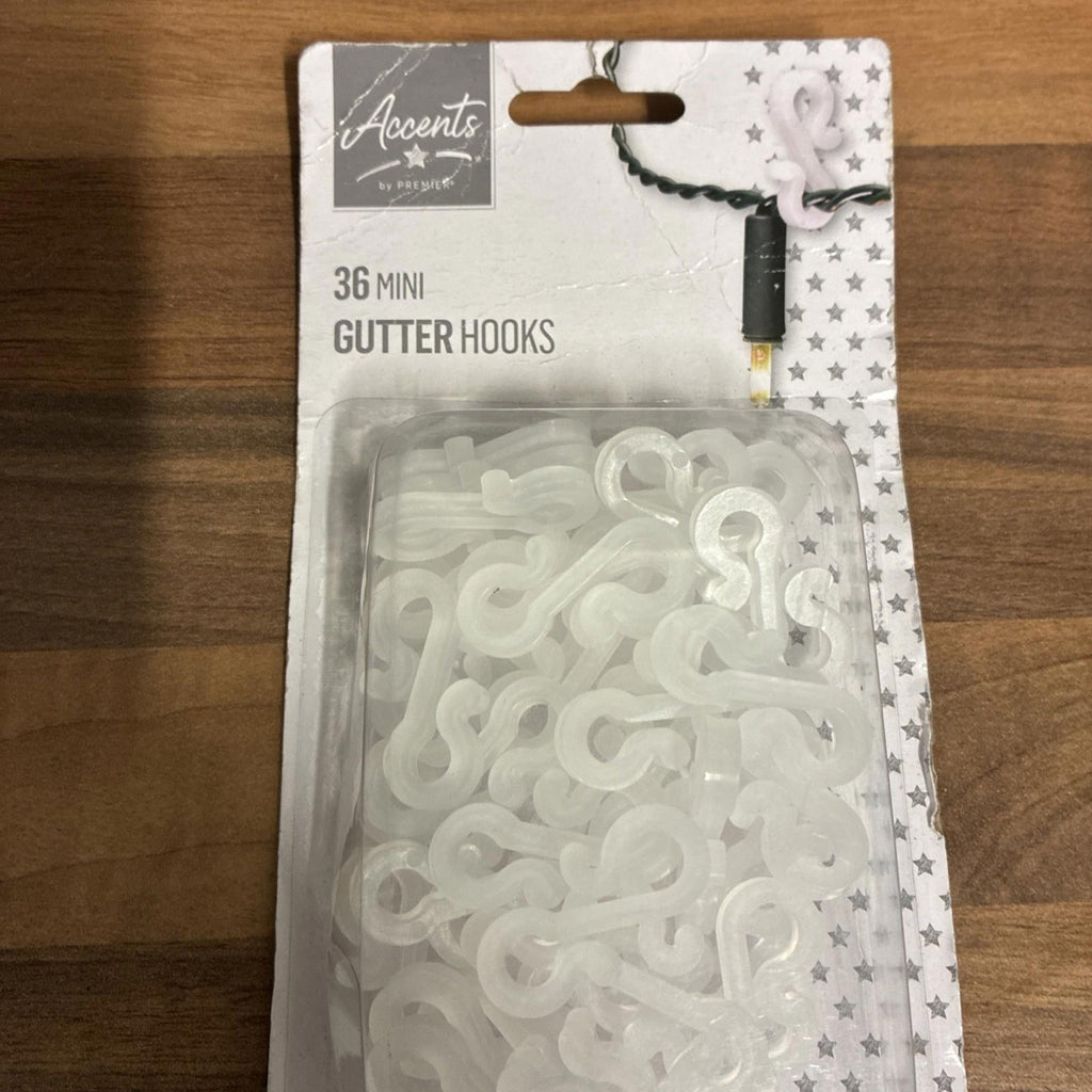 Christmas Light Gutter Hooks, Heavy Duty String Light Gutter Clip, Set of 36