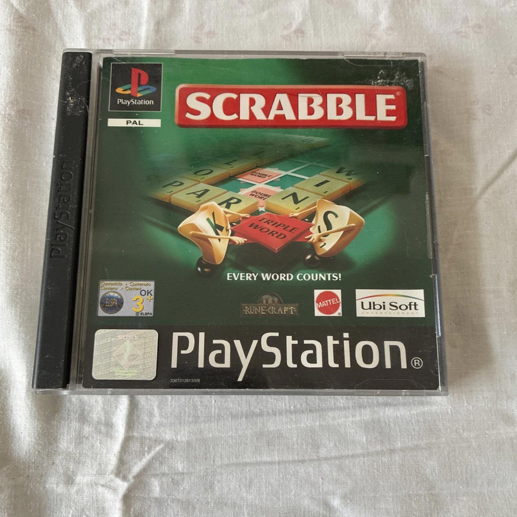 Scrabble (Sony PlayStation 1, 1999) With Manual In Very Good Condition