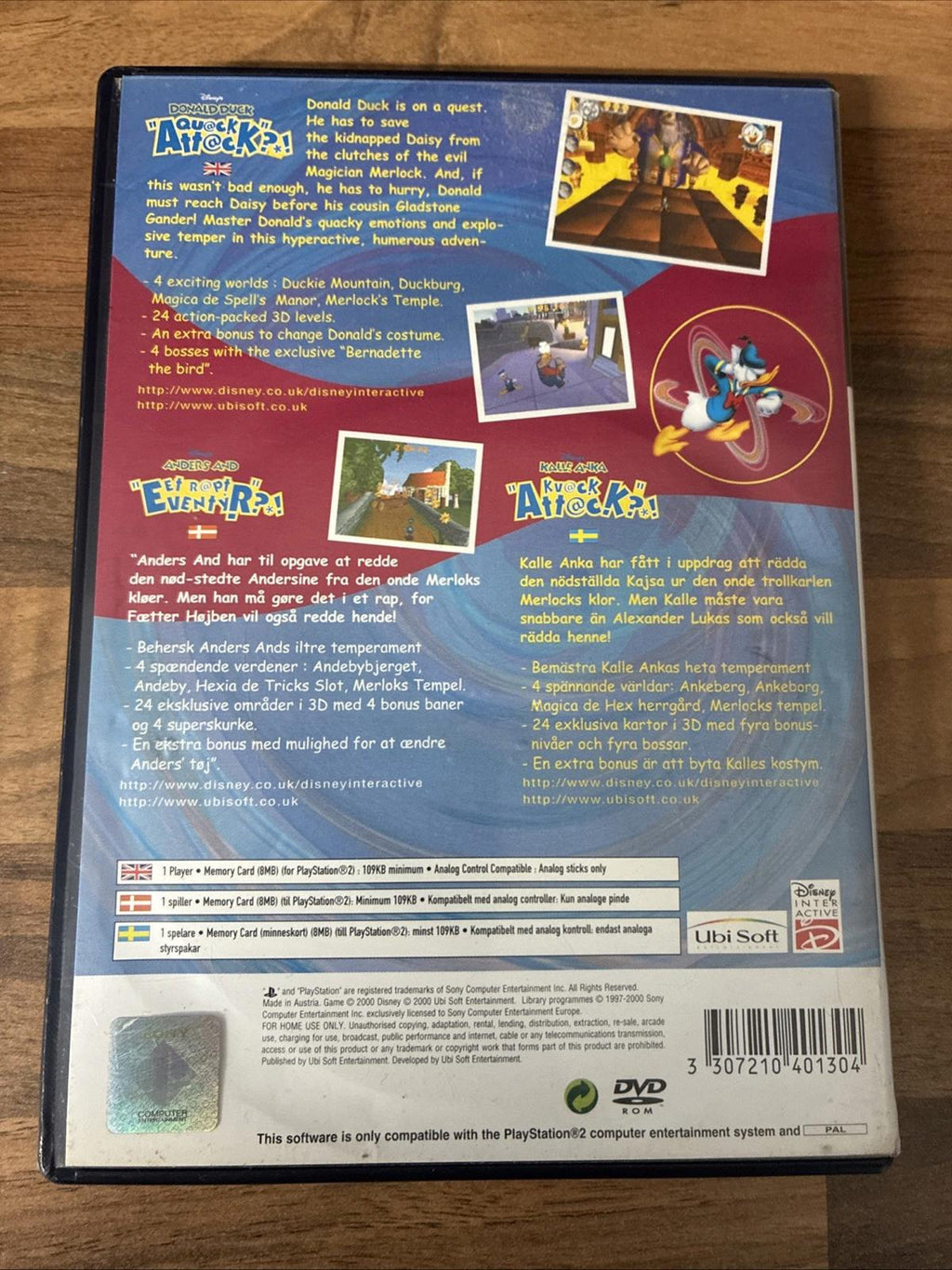 Donald Duck - Quack Attack (Sony PlayStation 2, 2000) Complete With Manual