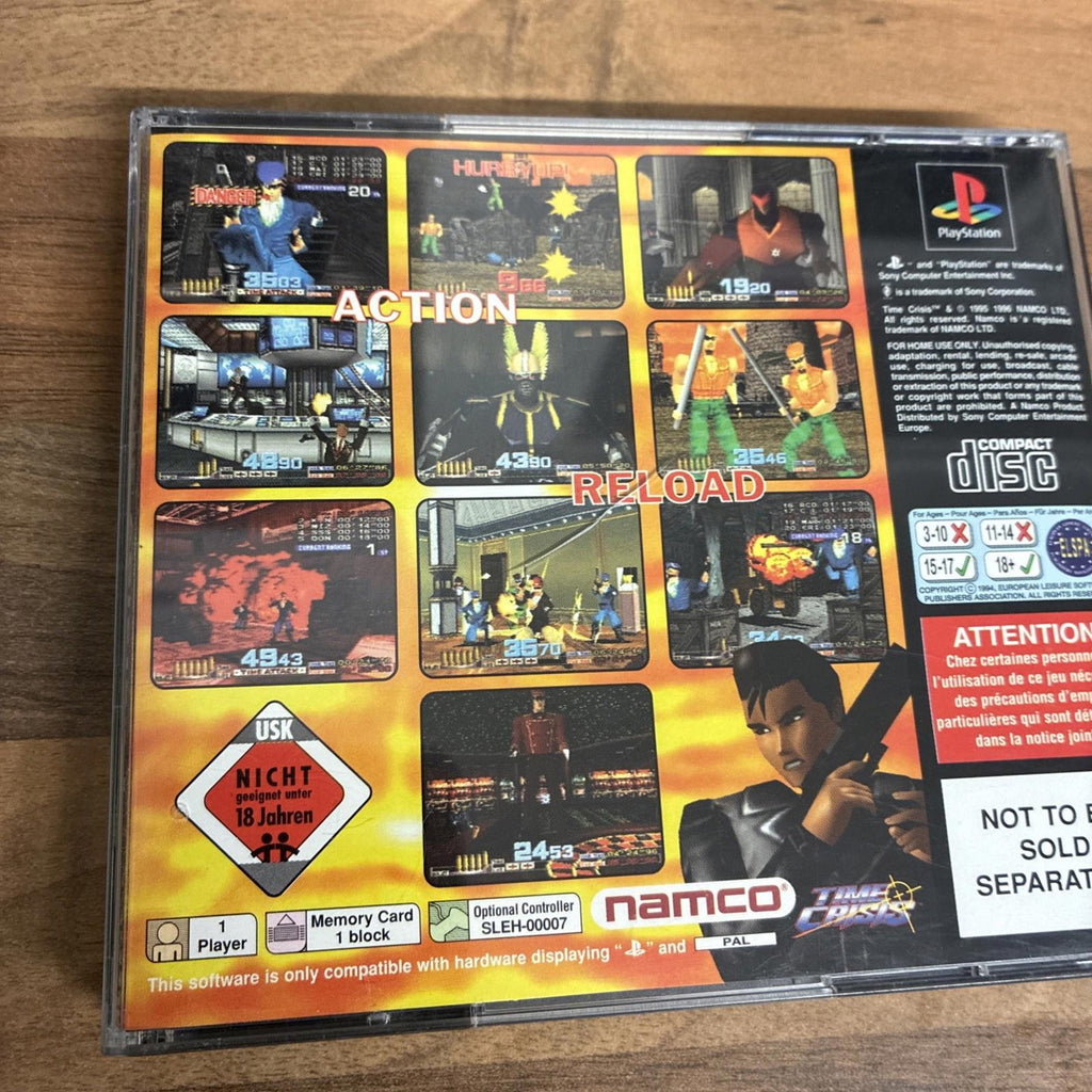 Time Crisis - Sony PlayStation 1, 1995, PS1,  Complete with Manual MINT!!