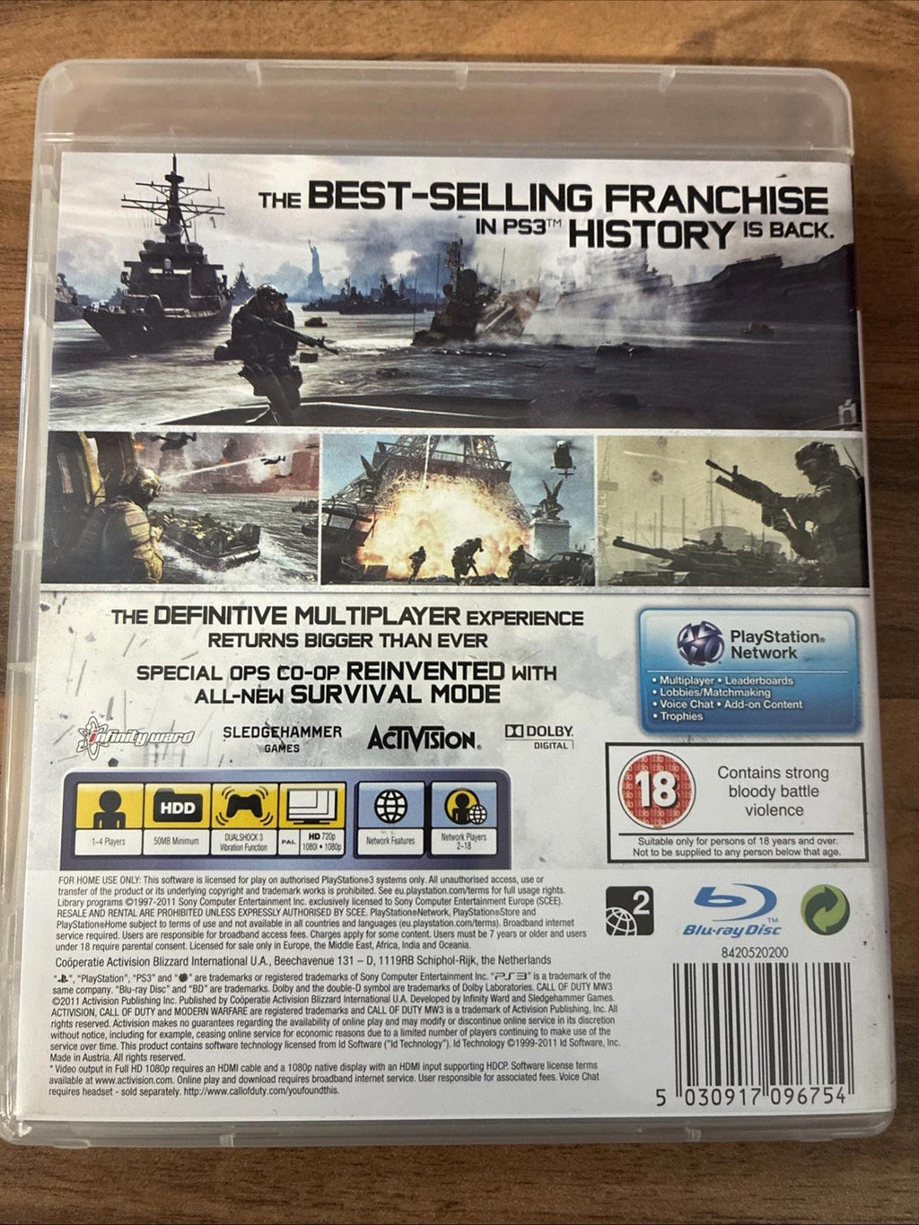 Call of Duty: Modern Warfare 3 (Sony PlayStation 3, 2011)