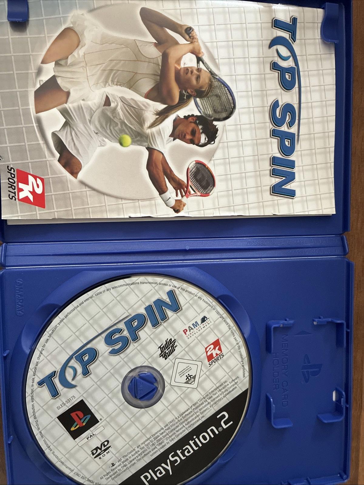 Top Spin (PS2) PlayStation 2 Tennis Game - Complete With Manual Vgc