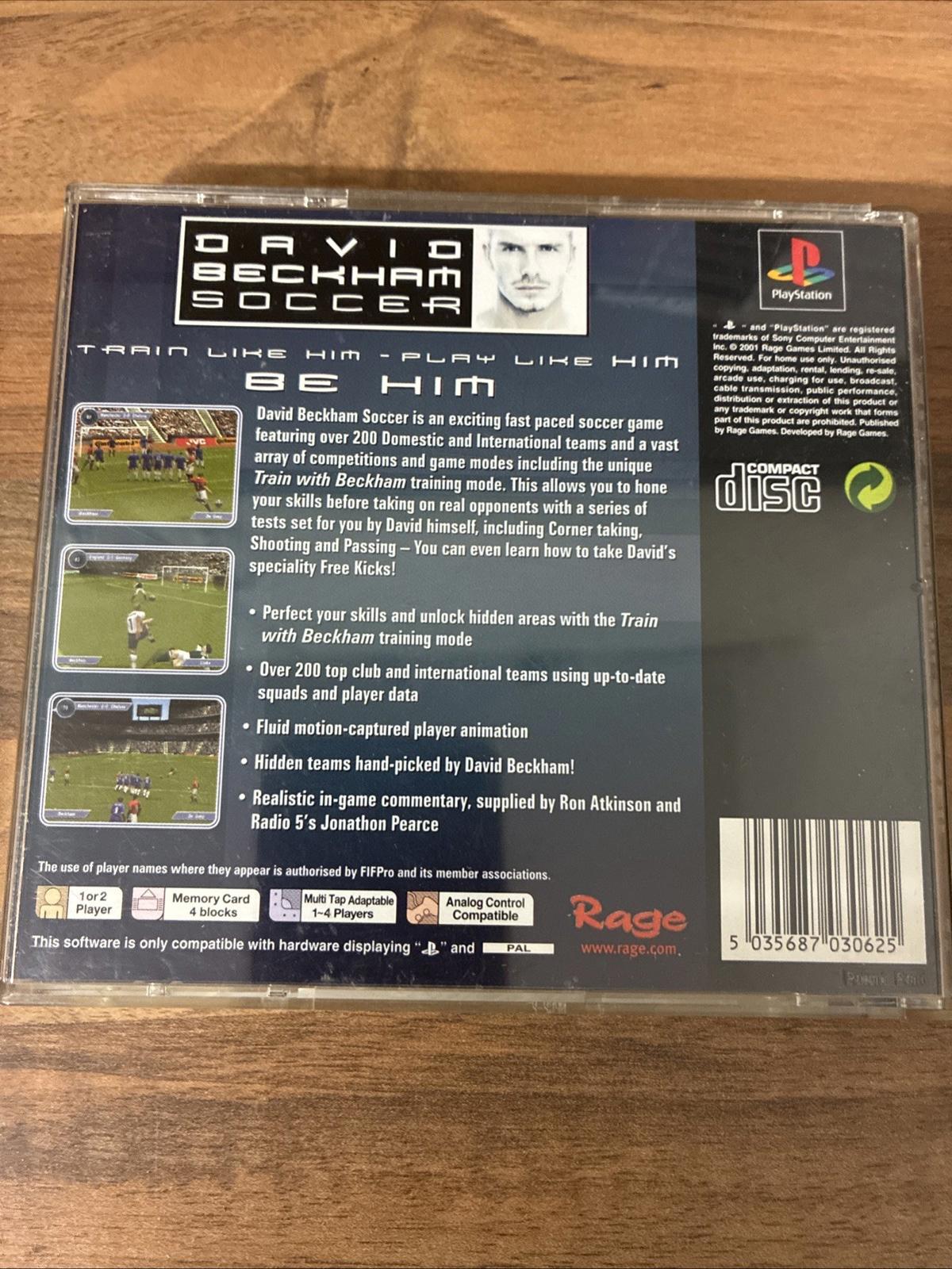 David Beckham Soccer - Sony Playstation PS1 Complete With Manual